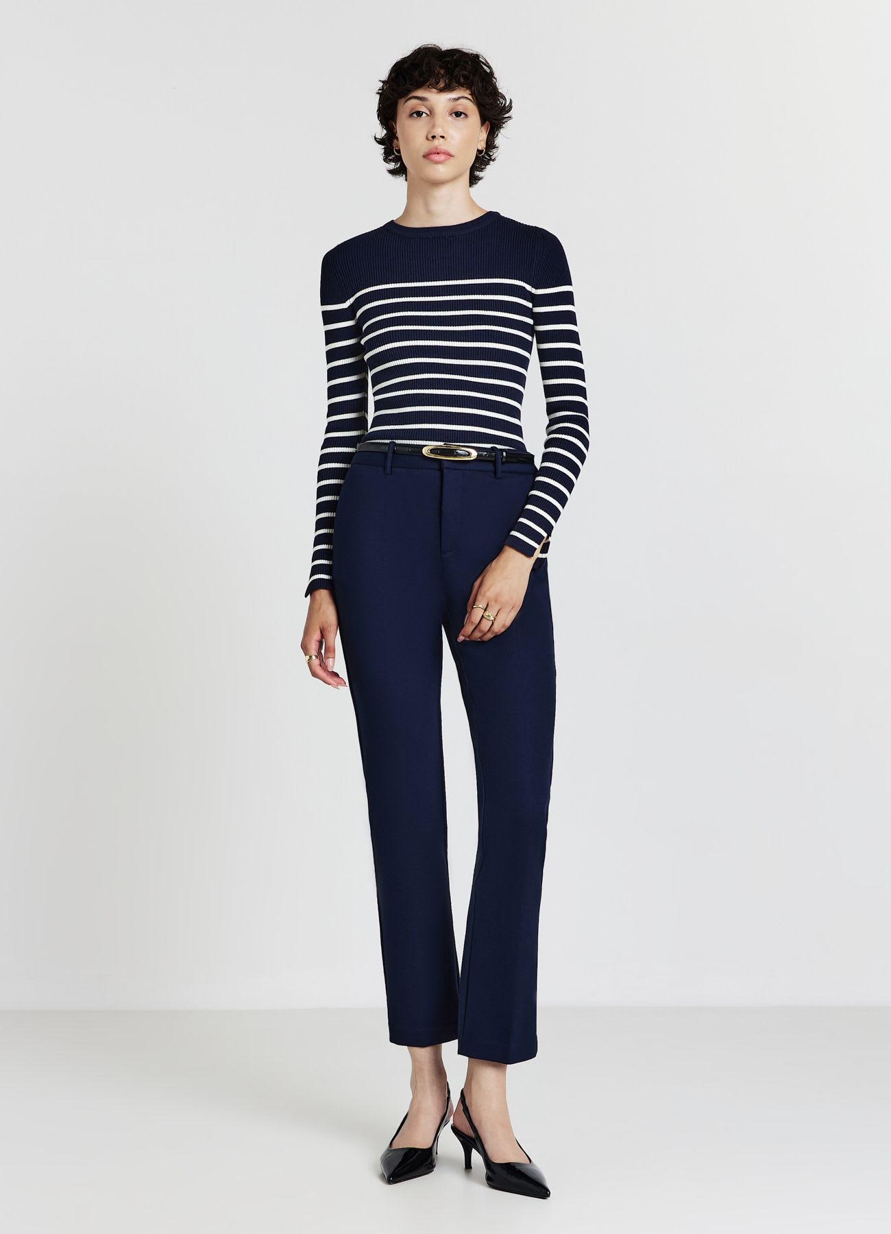 Maglia girocollo a righe