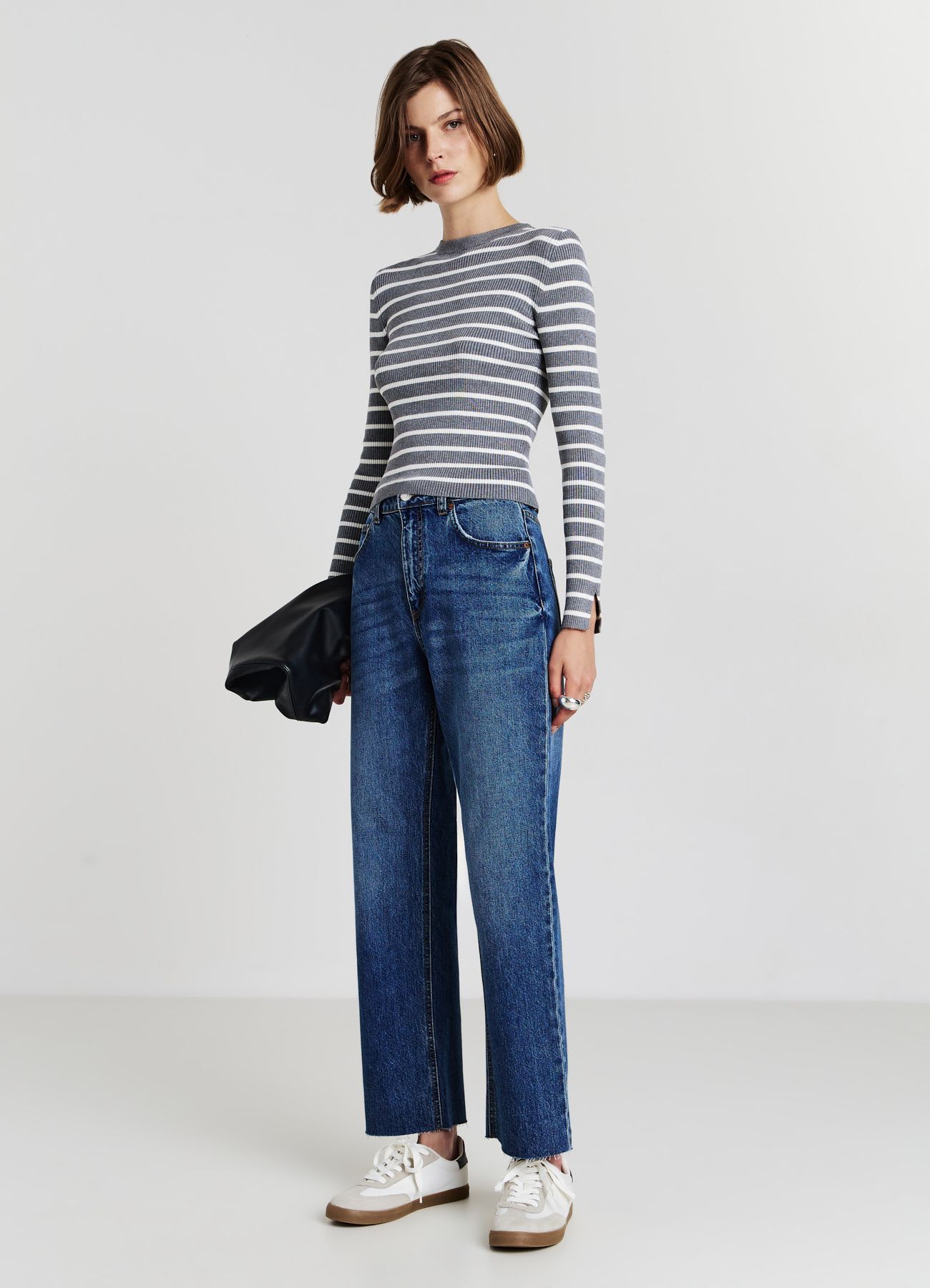 Maglia girocollo a righe