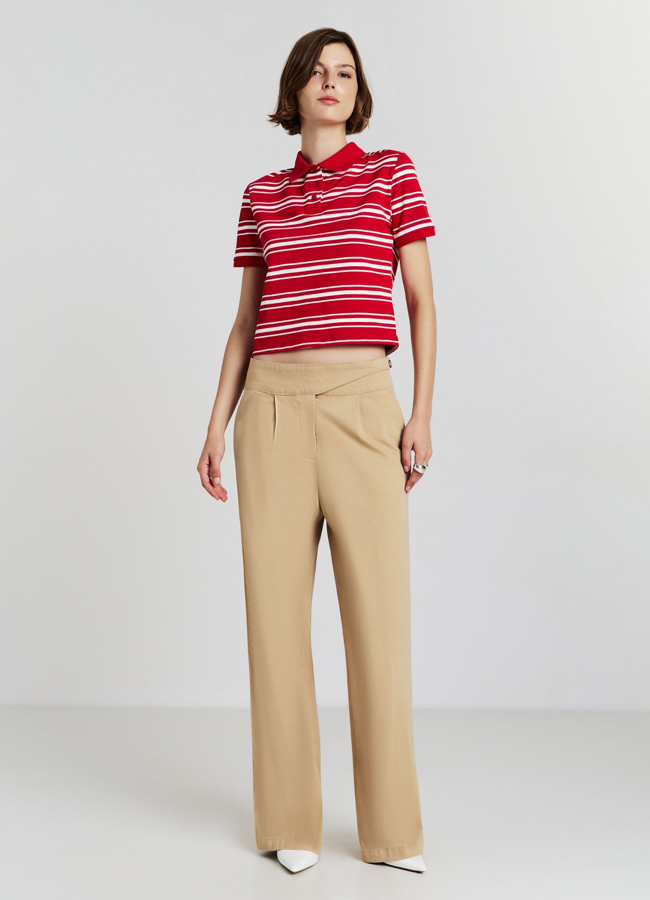T-shirt polo a righe