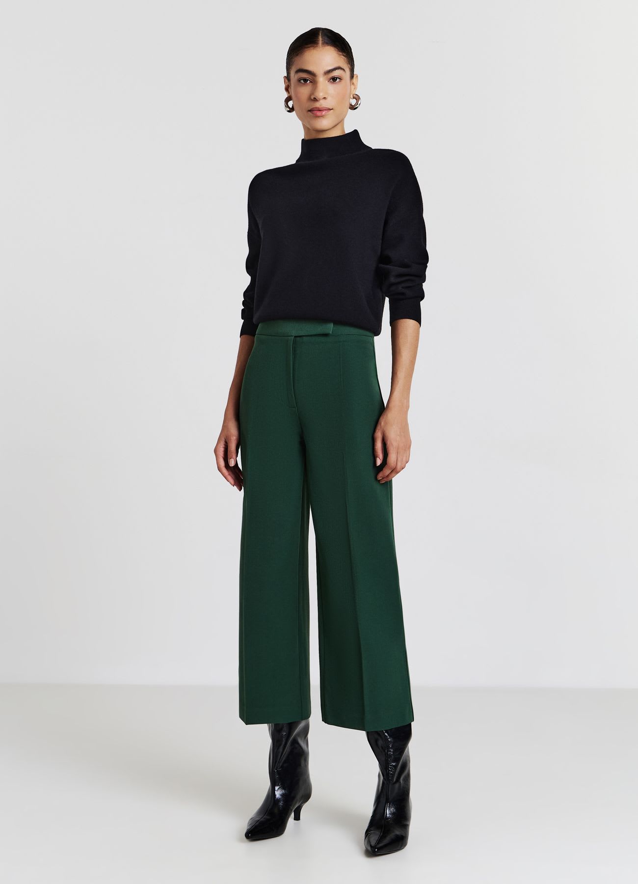 Pantaloni culotte a vita alta