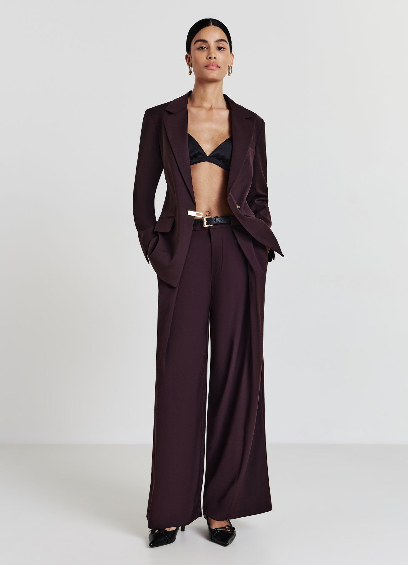 Pantaloni palazzo tinta unita