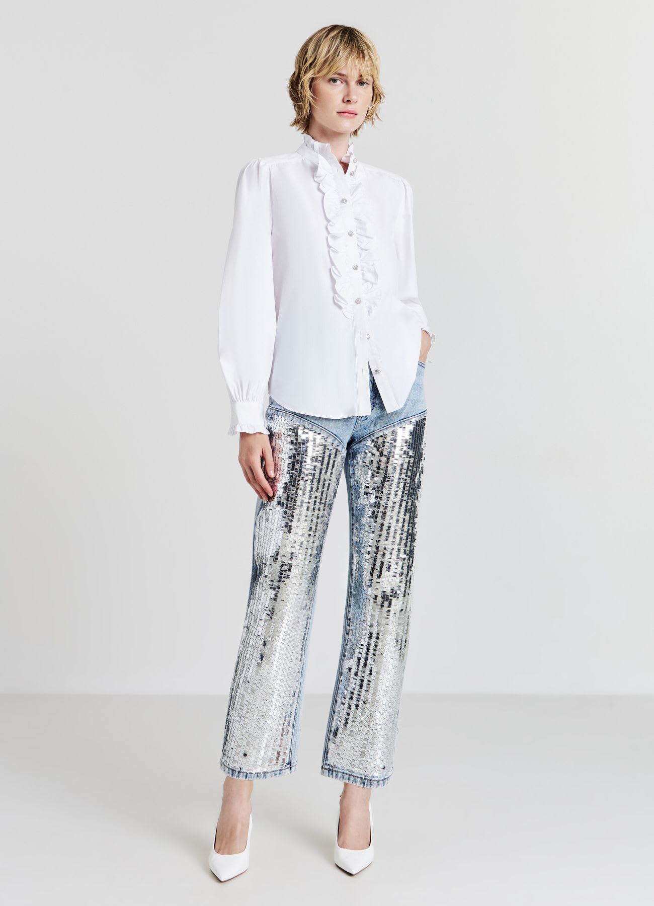 Jeans con paillettes