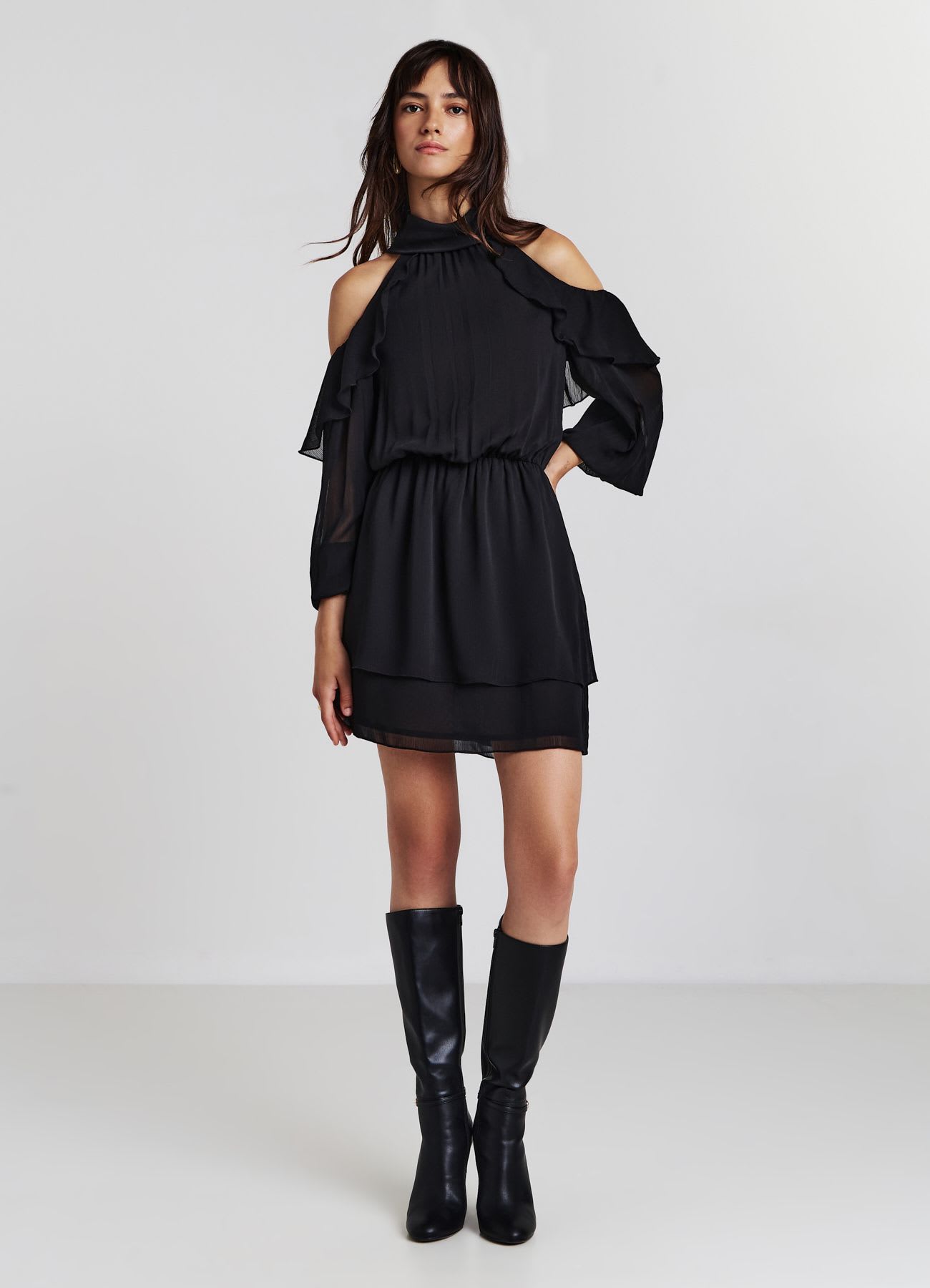 Vestito corto frill