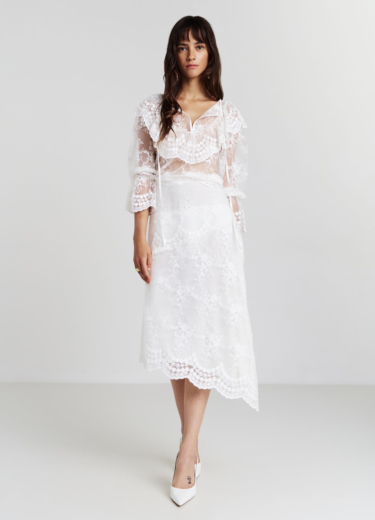 Blusa pizzo frill