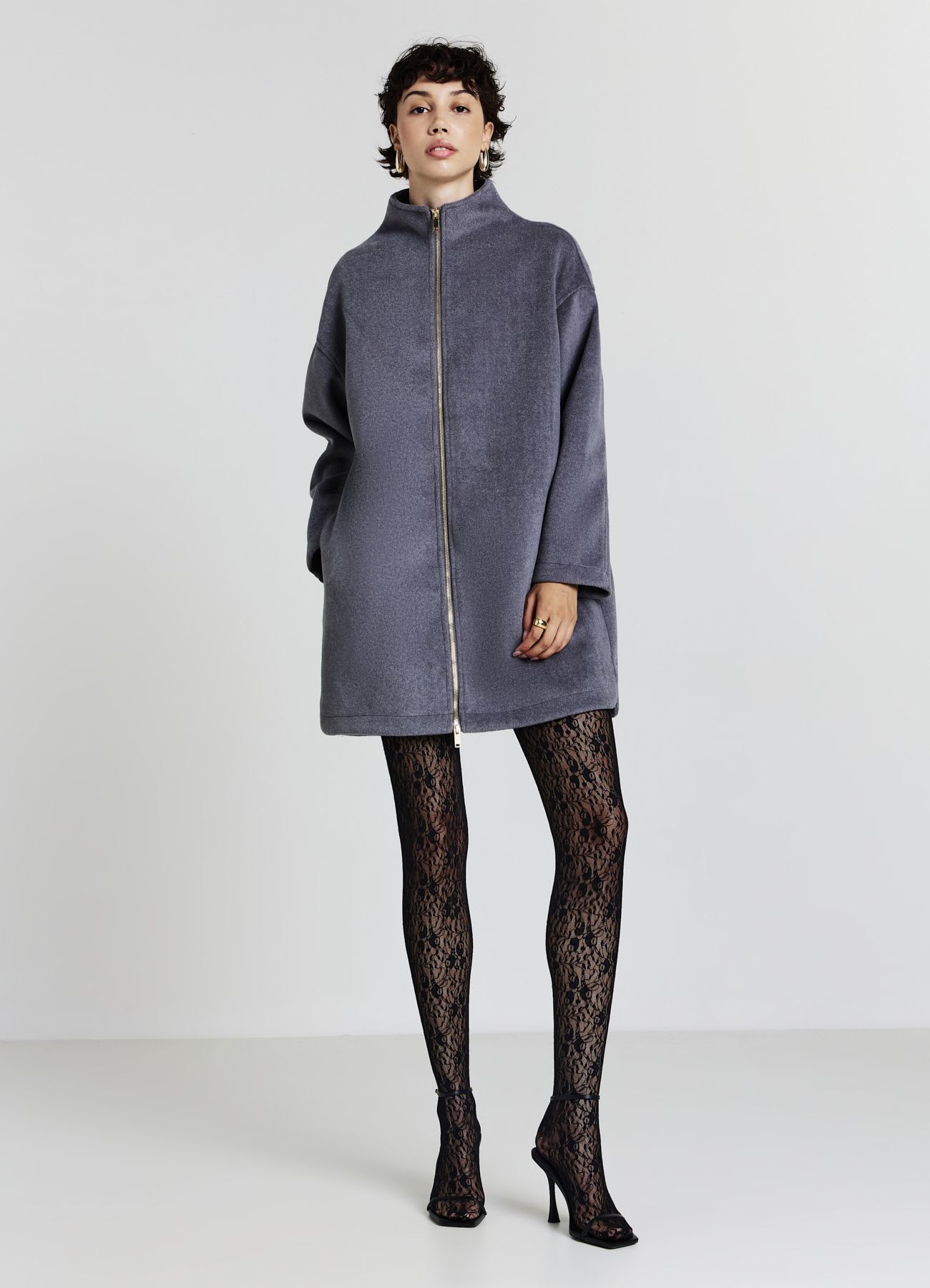 Cappotto sfoderato con zip