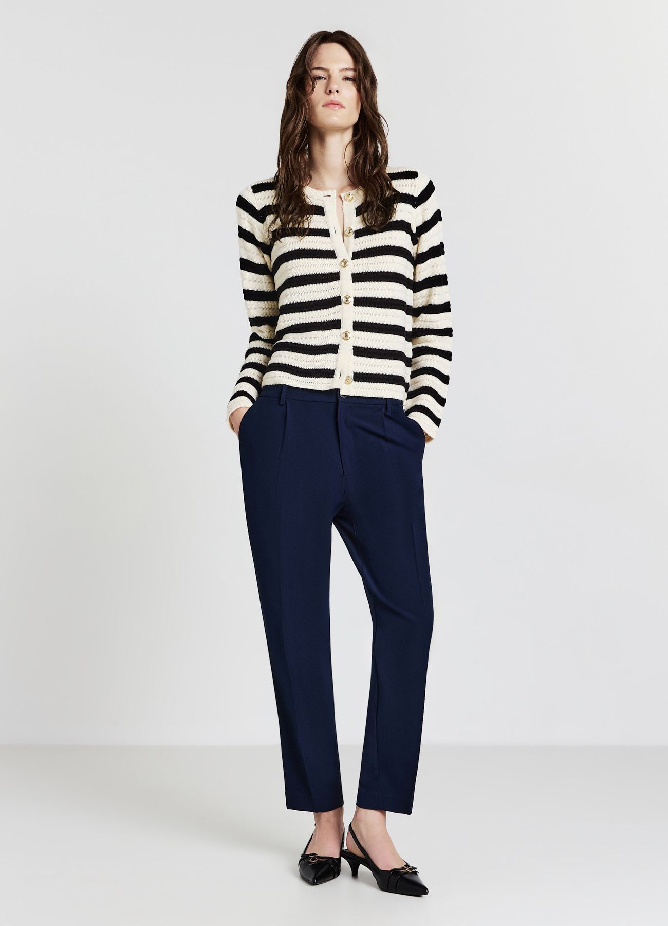 Cardigan a righe