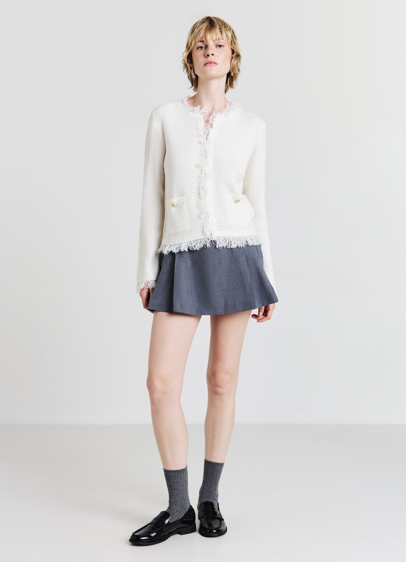 Cardigan con frange