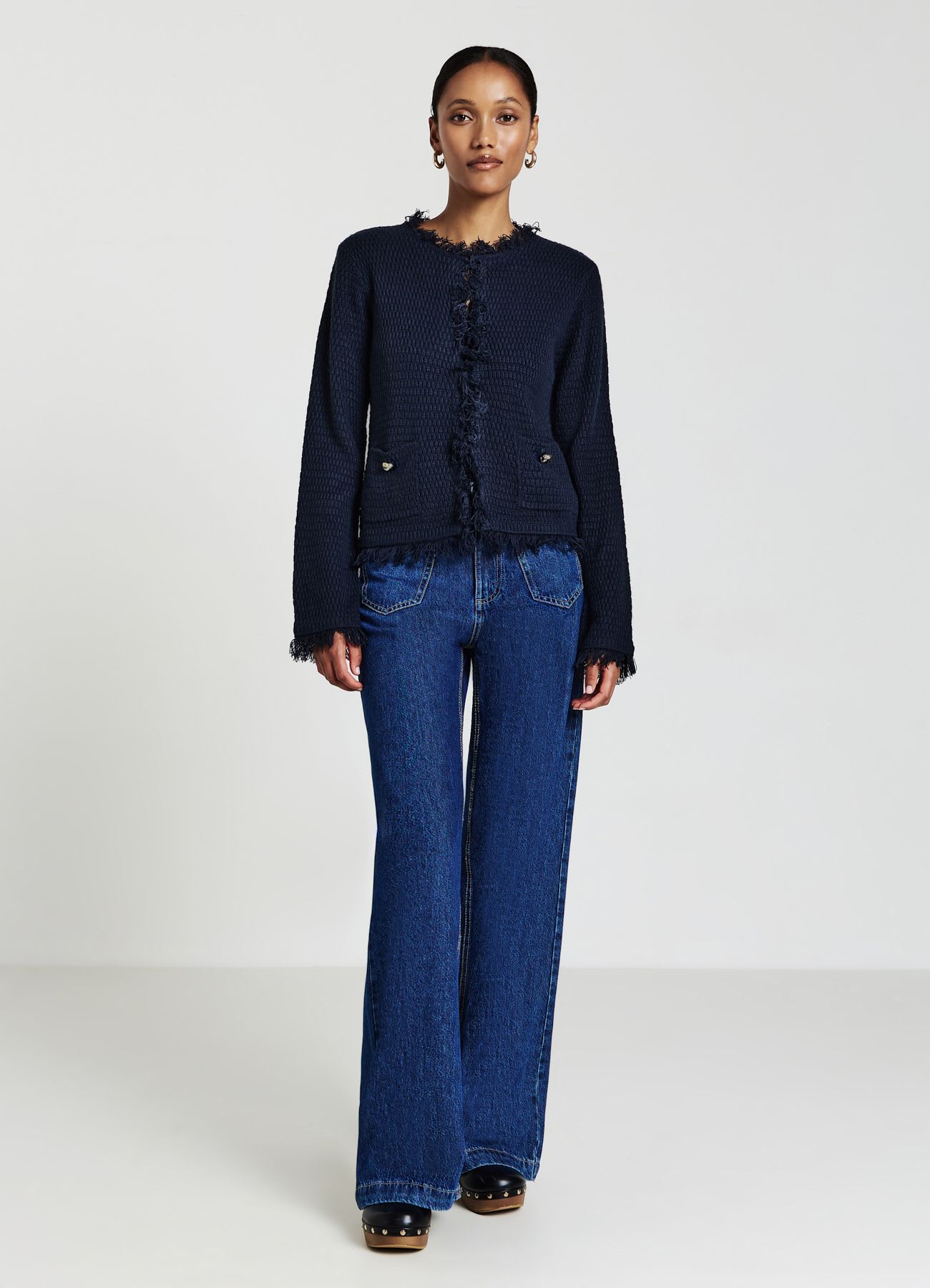 Cardigan con frange