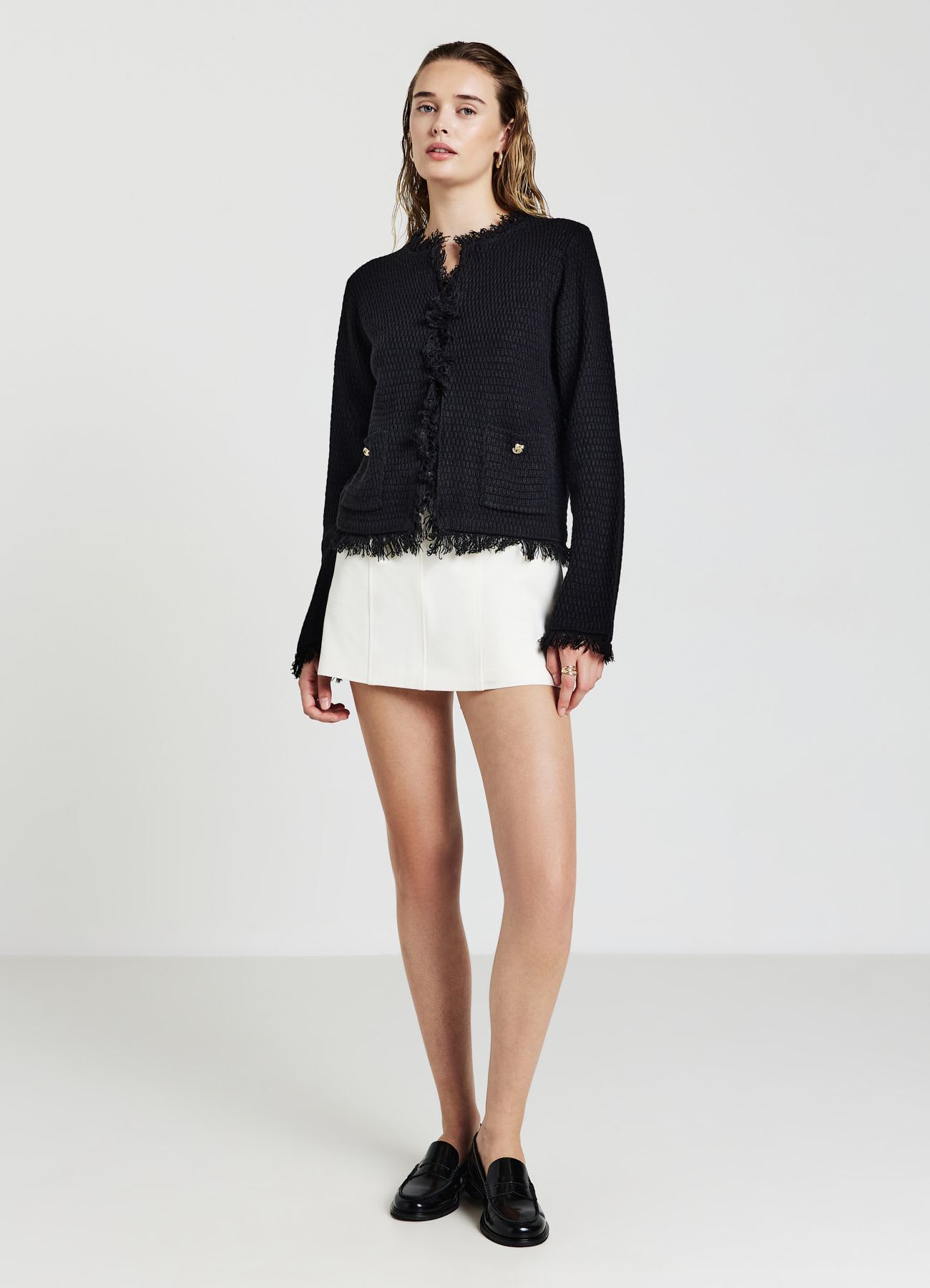 Cardigan con frange