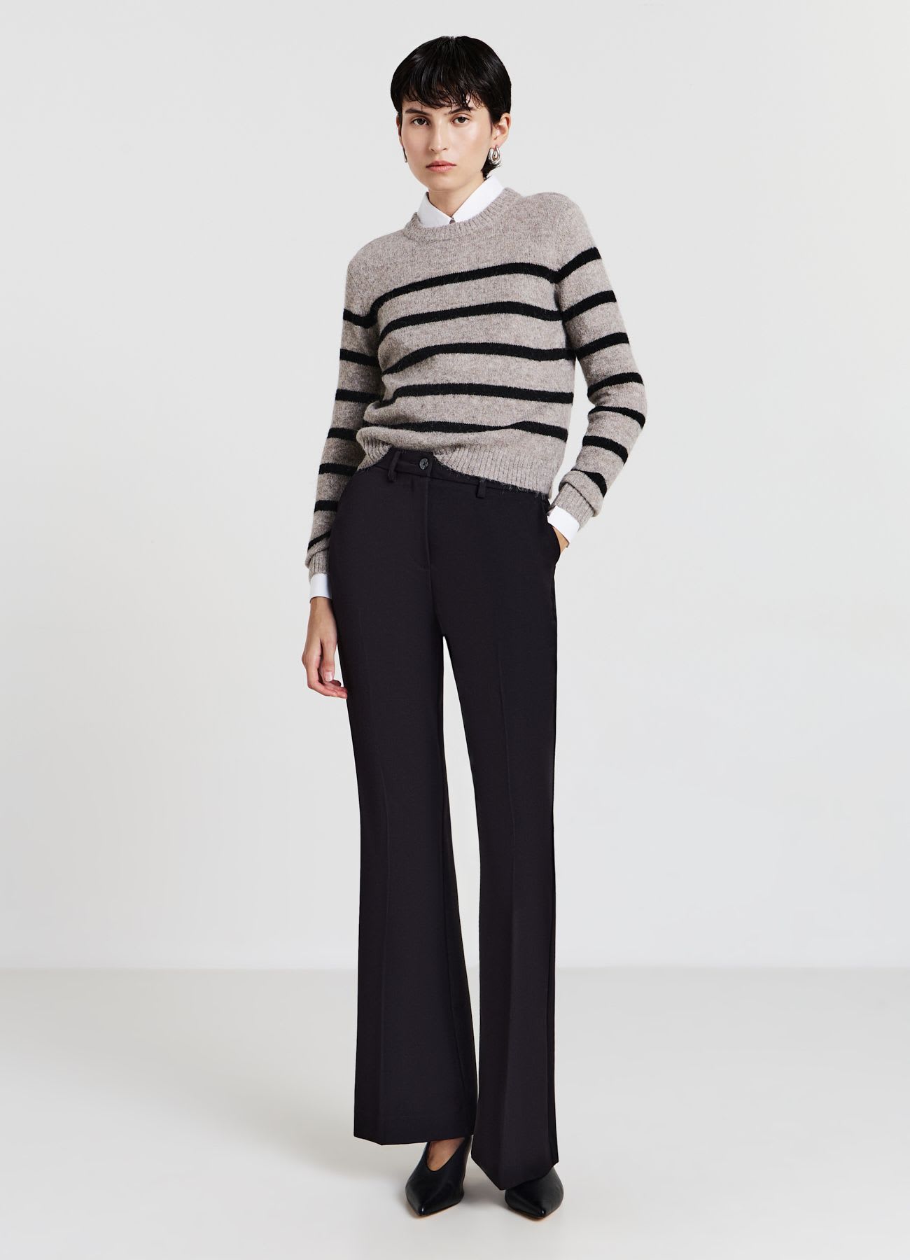 Maglia girocollo a righe