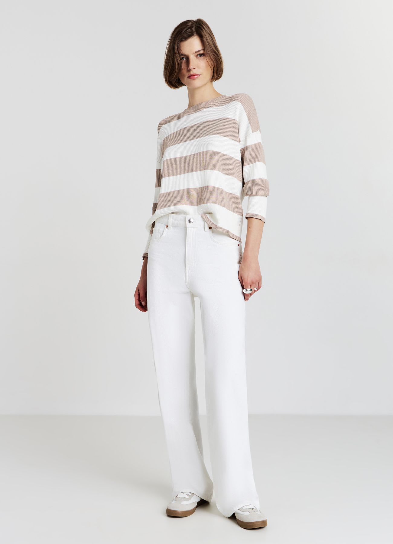 Maglia a righe in costina