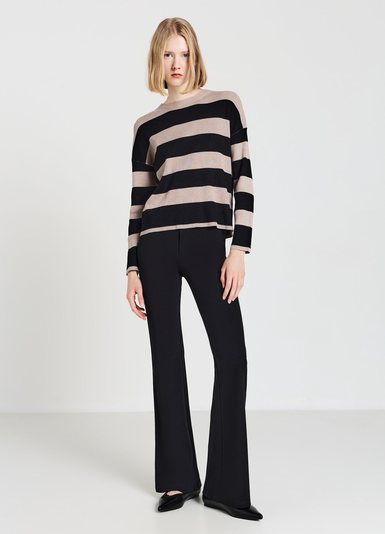 Maglia a righe in costina