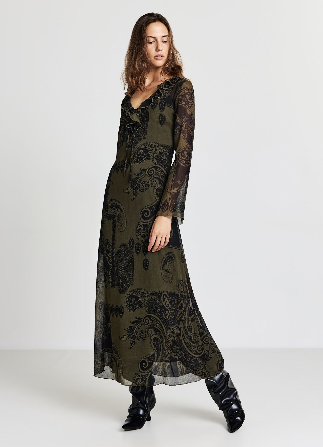 Vestito lungo fantasia paisley