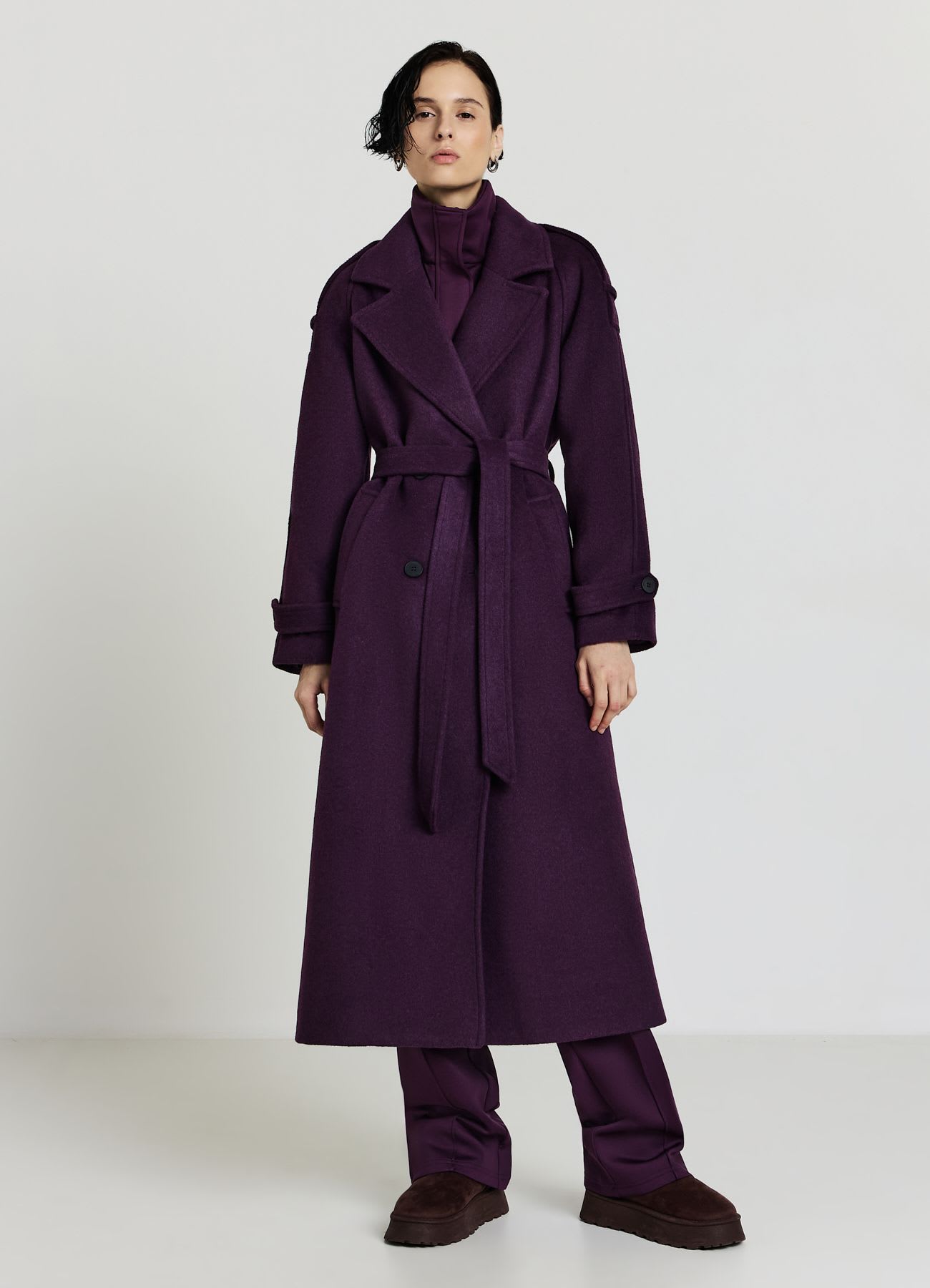 Cappotto trench tinta unita
