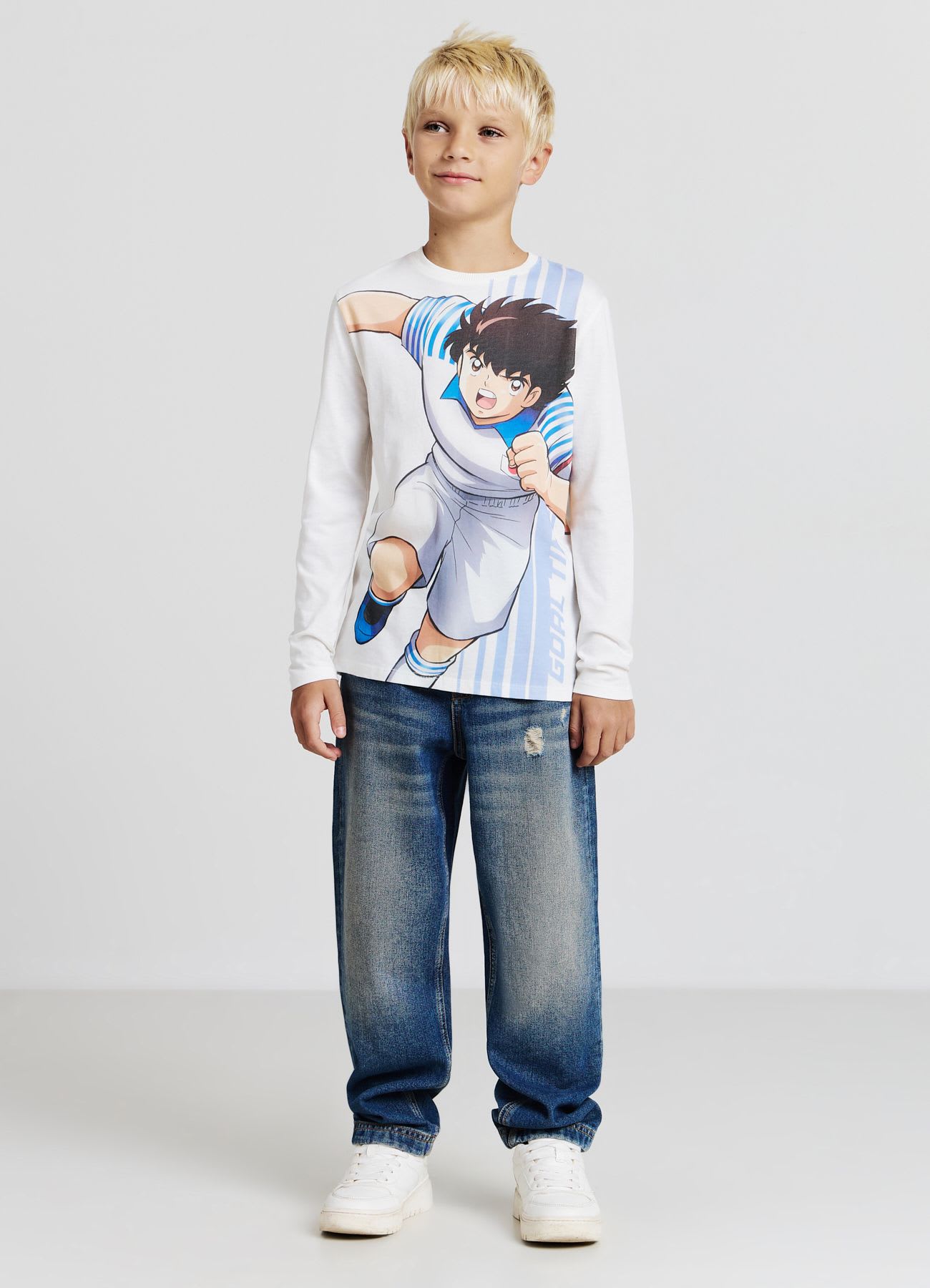 T-shirt con stampa Captain Tsubasa