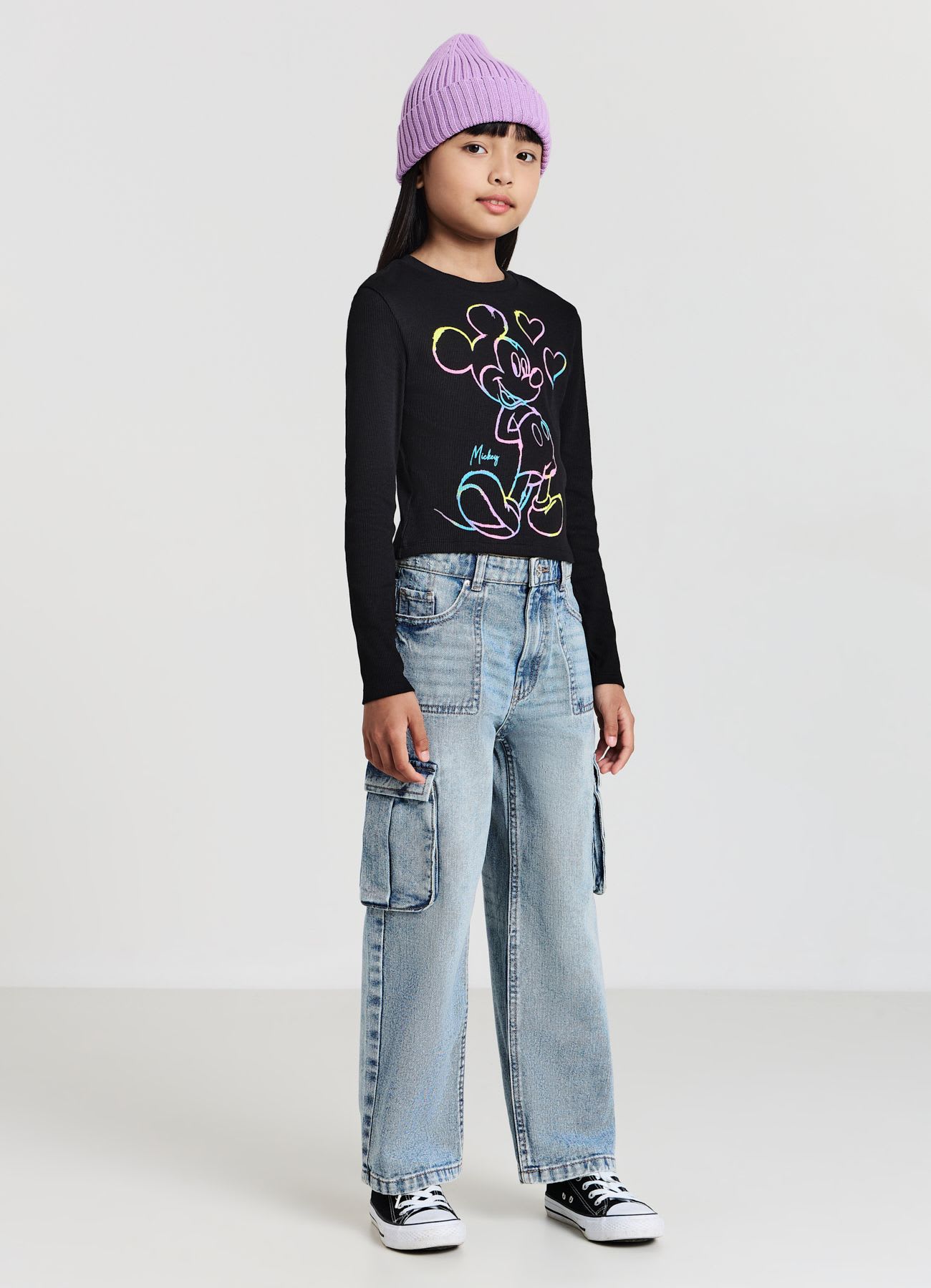 Jeans cargo wide leg