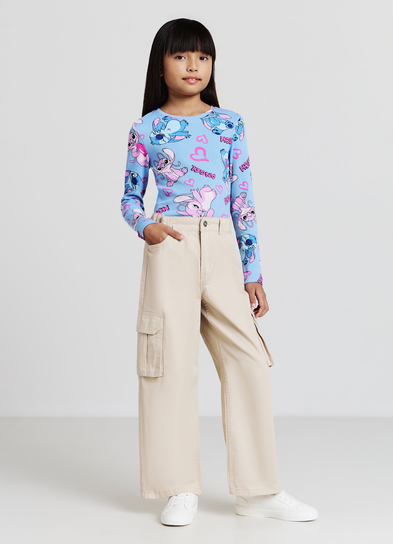 Pantaloni cargo wide leg