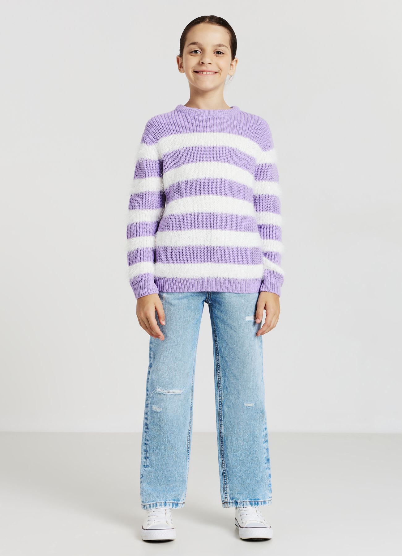 Maglia a righe girocollo