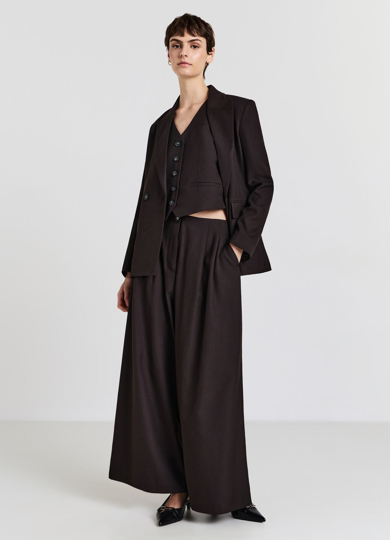Gilet boxy spinato