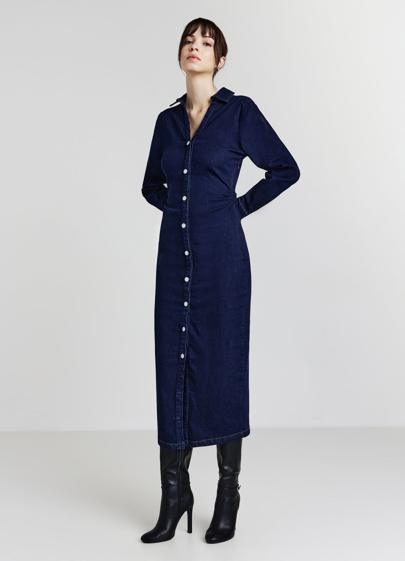 Vestito lungo in denim