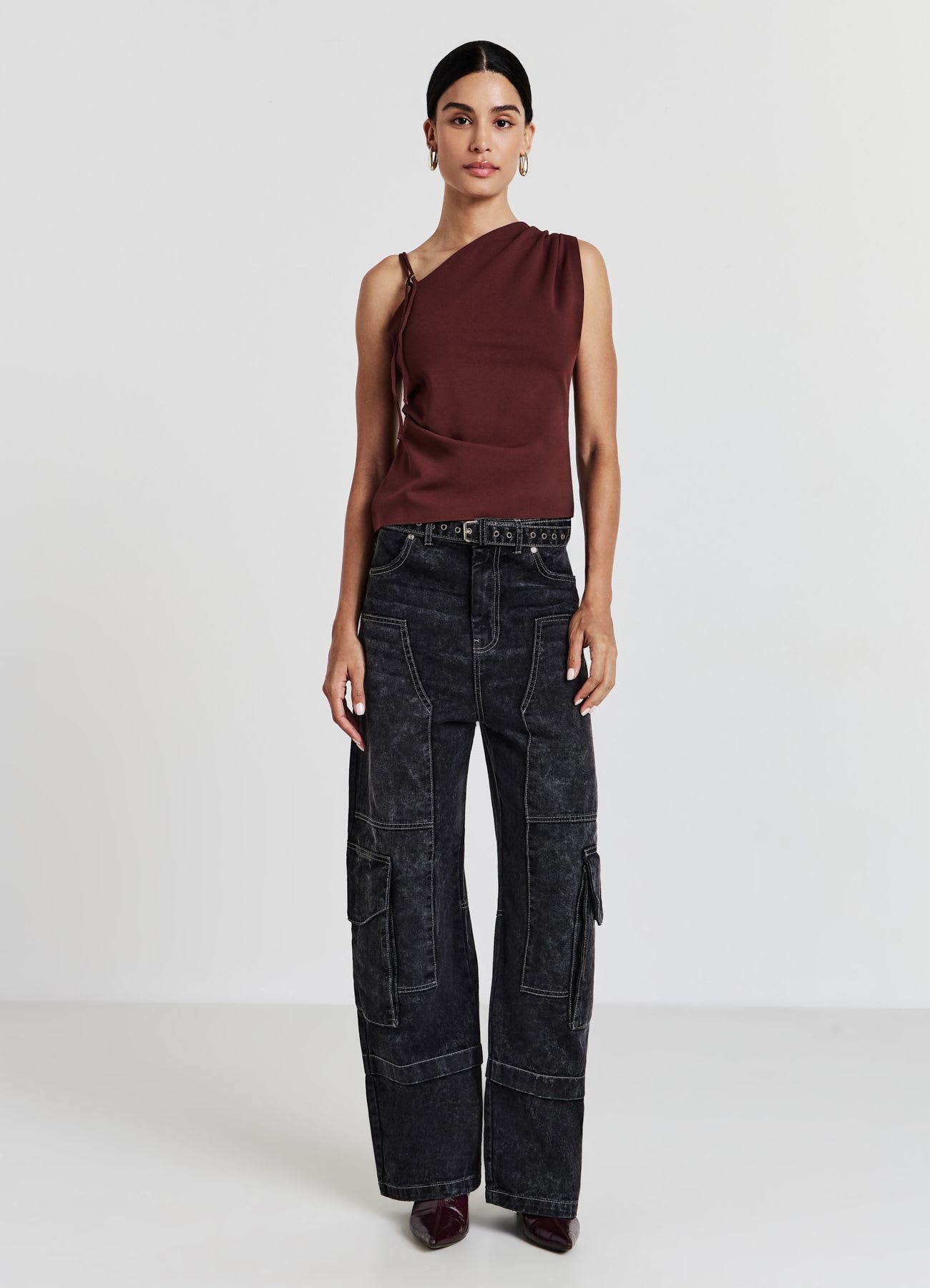 Jeans wide leg cargo