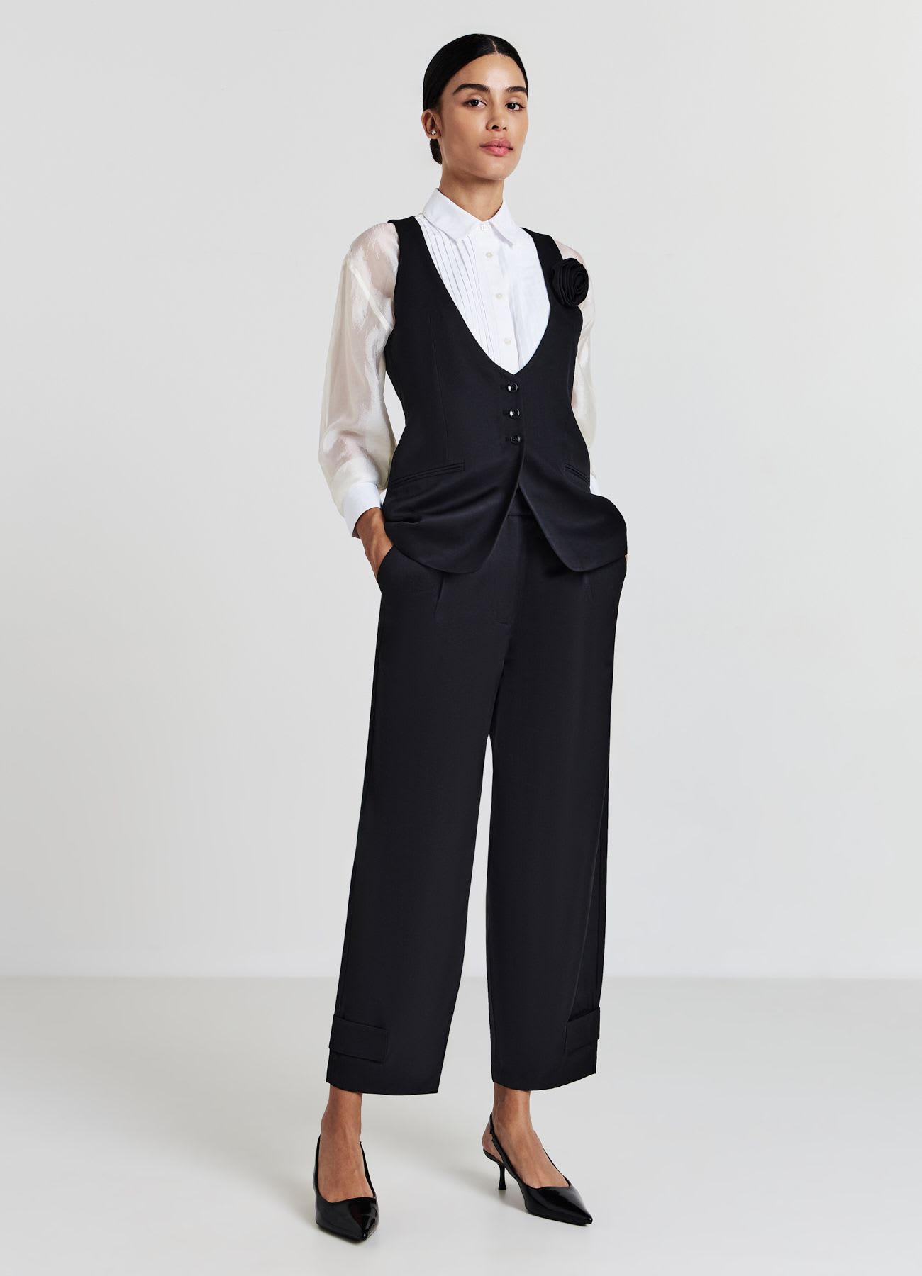Pantaloni palazzo tinta unita