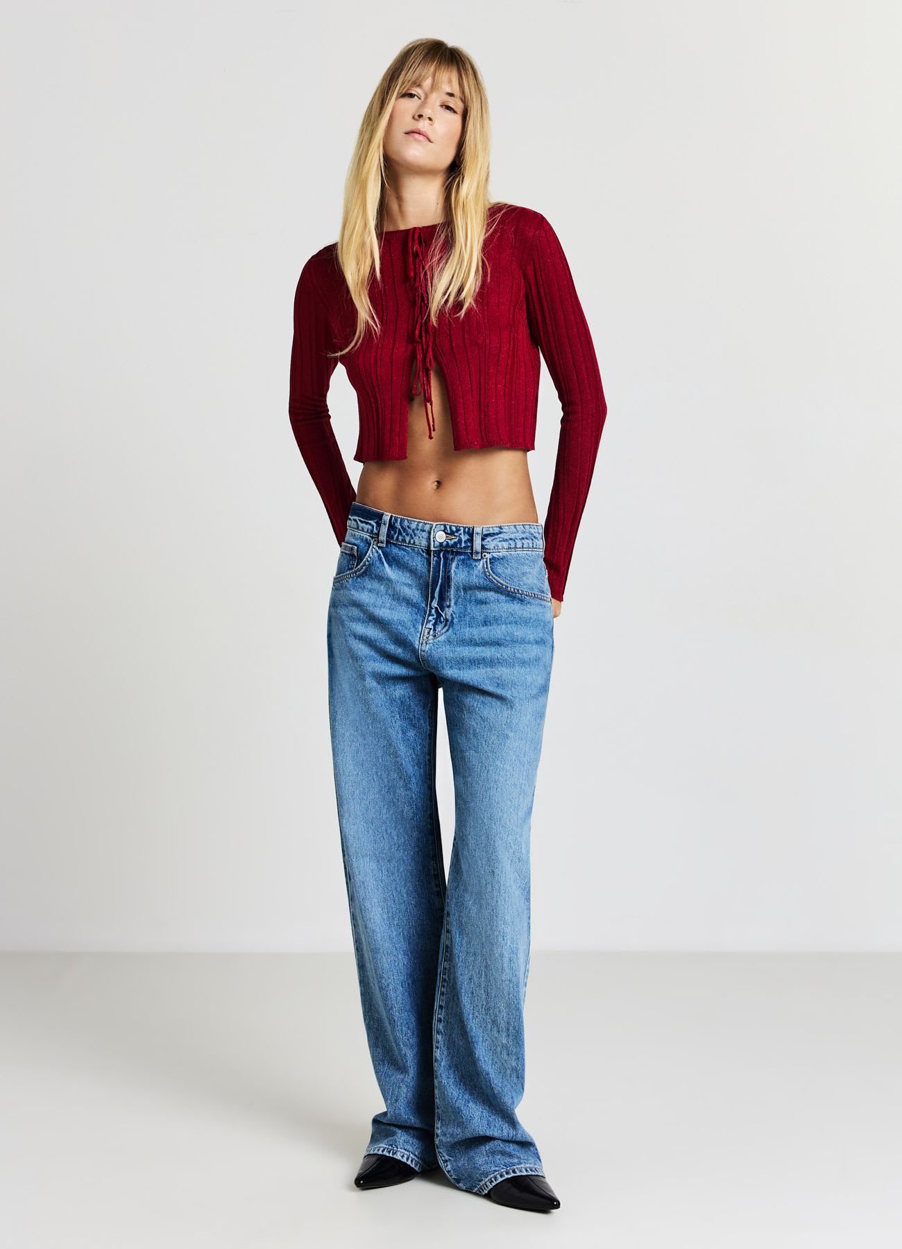 Cardigan con laccetti