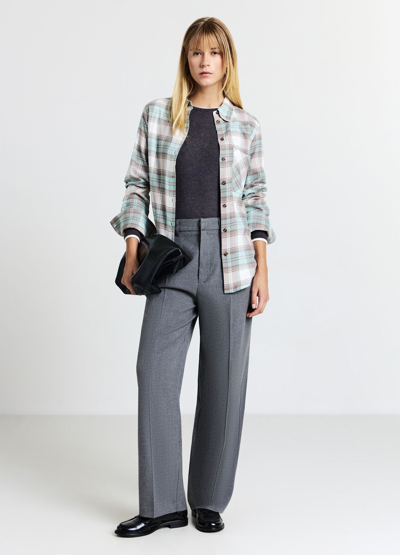 Pantaloni straight con pinces