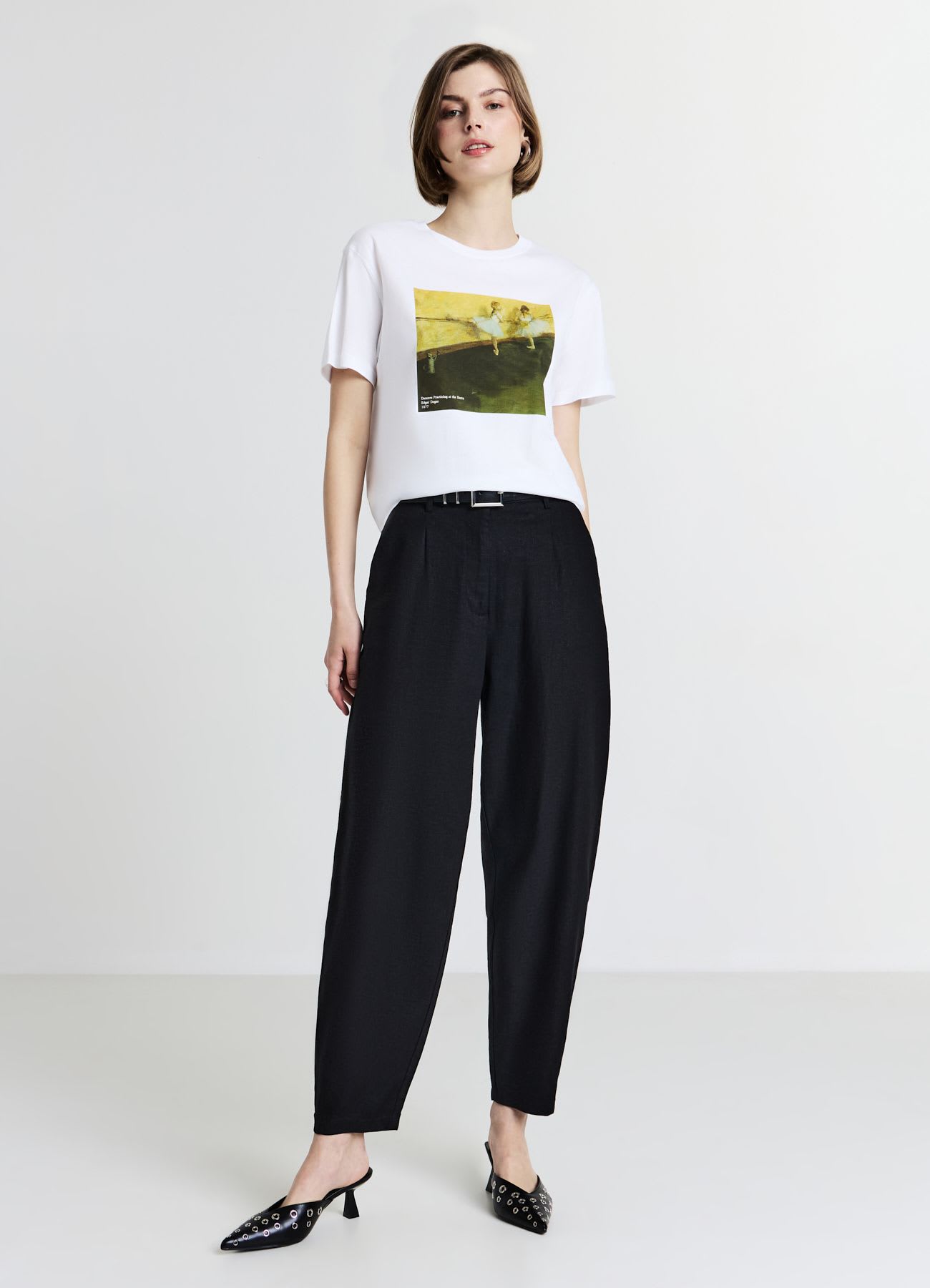 T-shirt stampa con dipinto