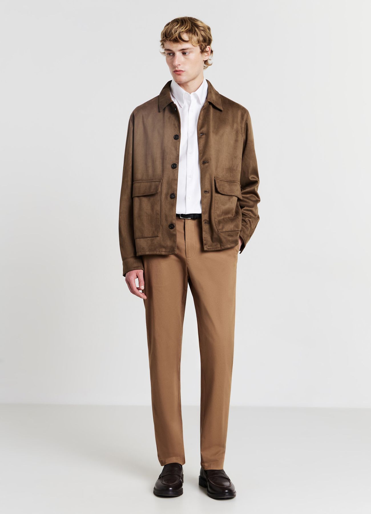 Pantaloni chino tinta unita