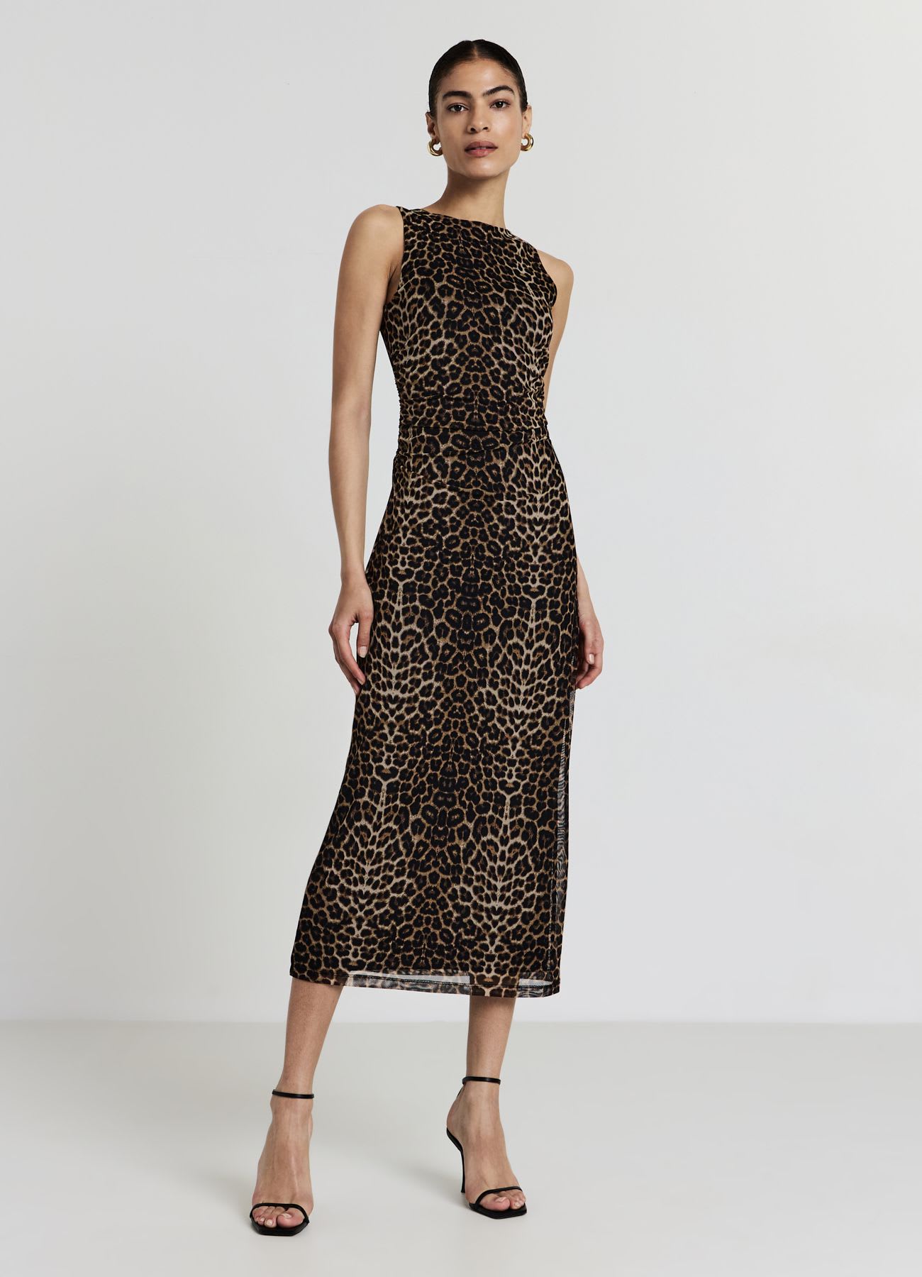 Vestito lungo fantasia animalier