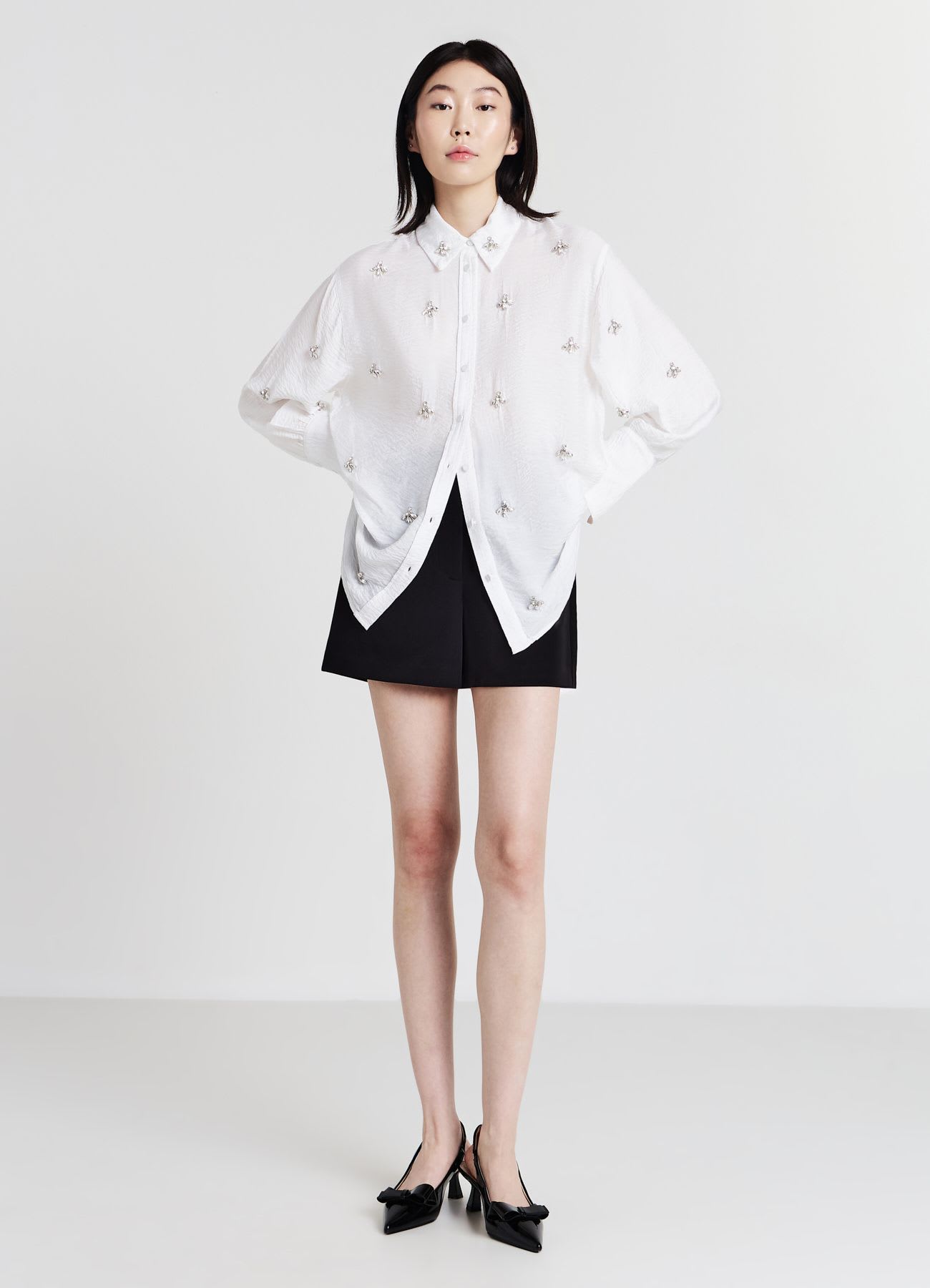 Camicia oversize applicazioni