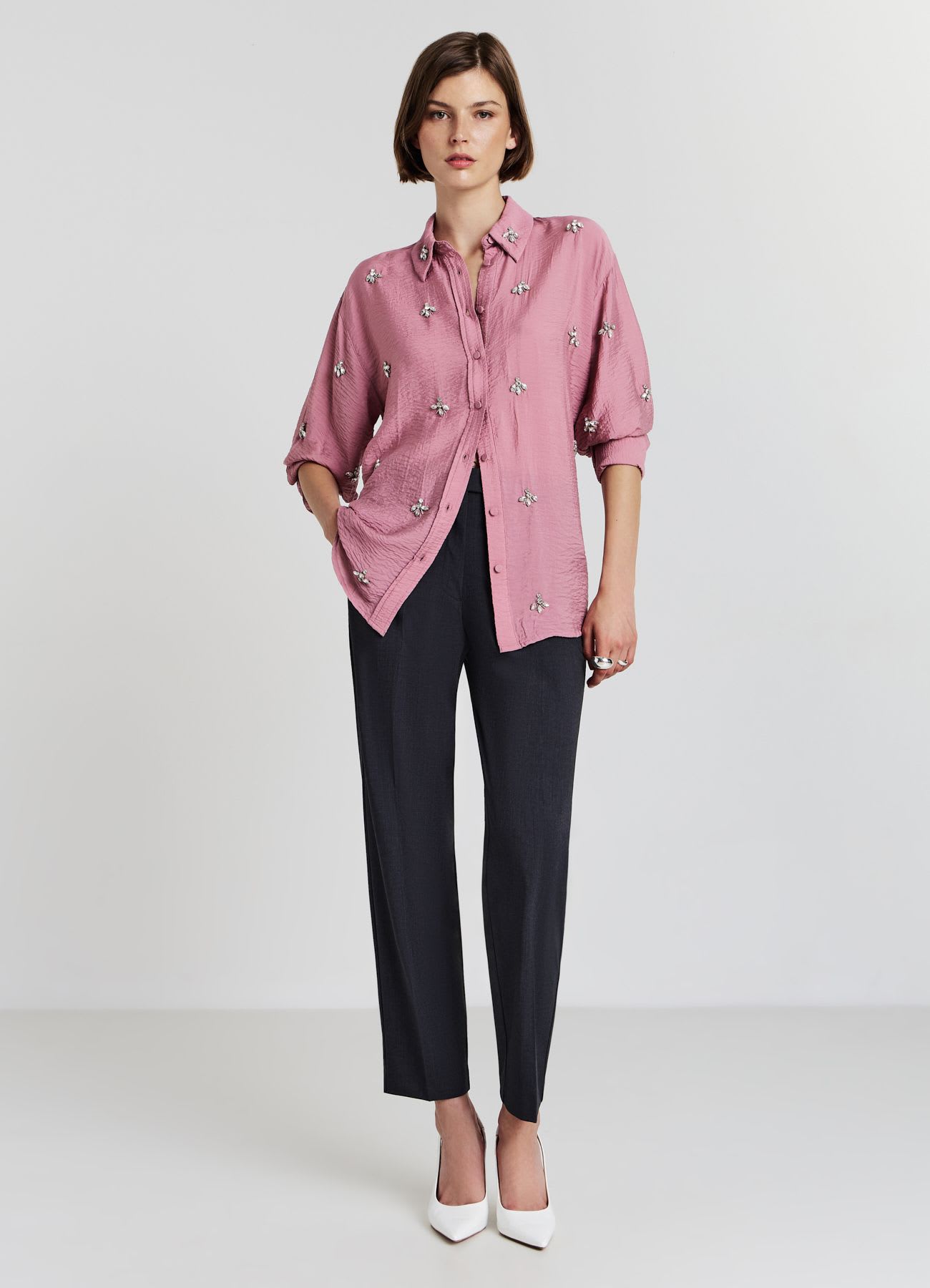 Camicia oversize applicazioni