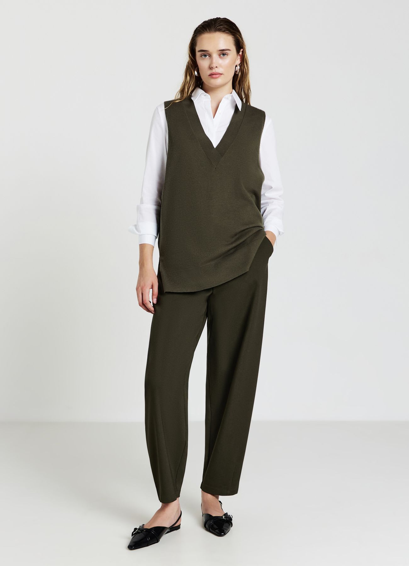 Gilet con scollo a V