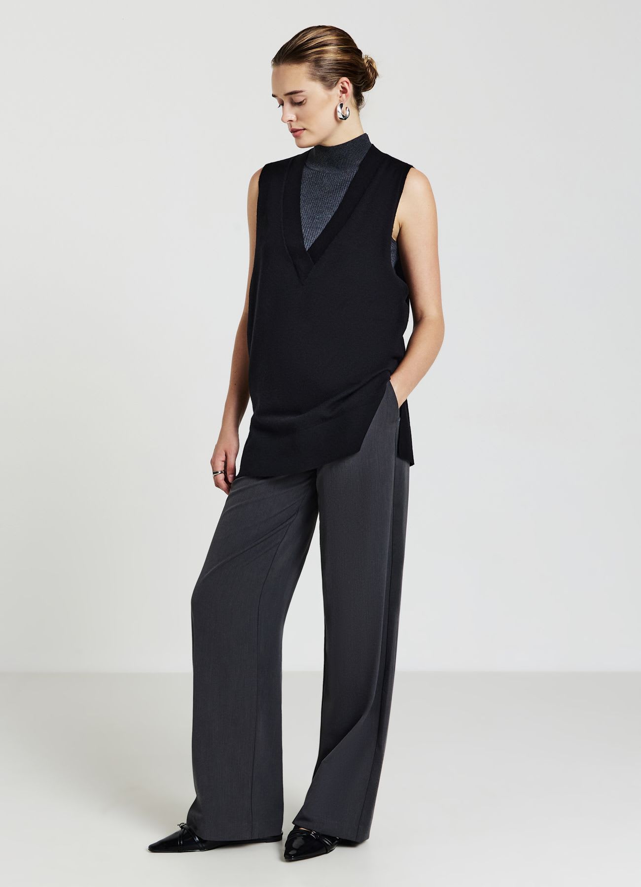 Gilet con scollo a V