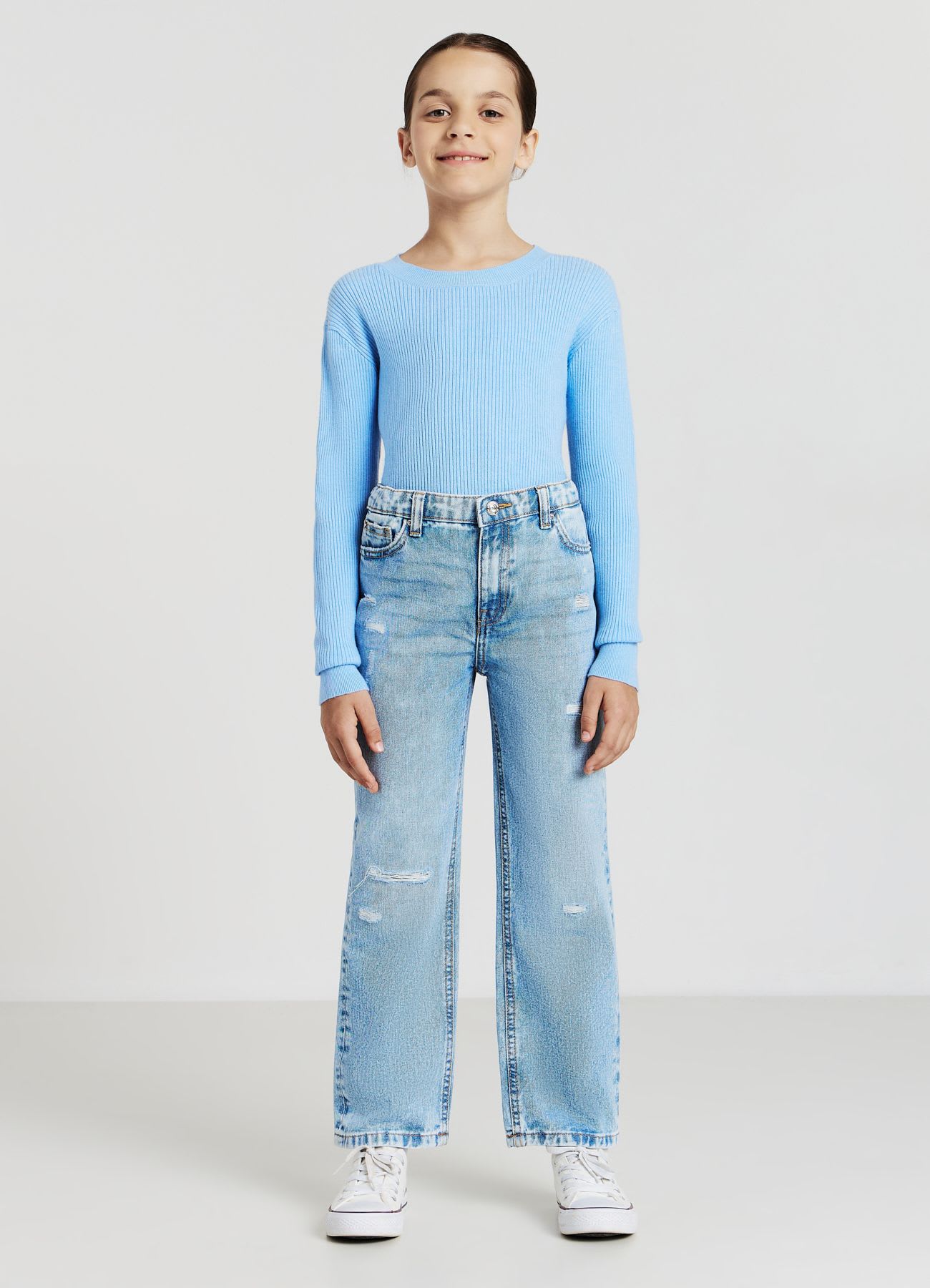 Maglia crop a costine