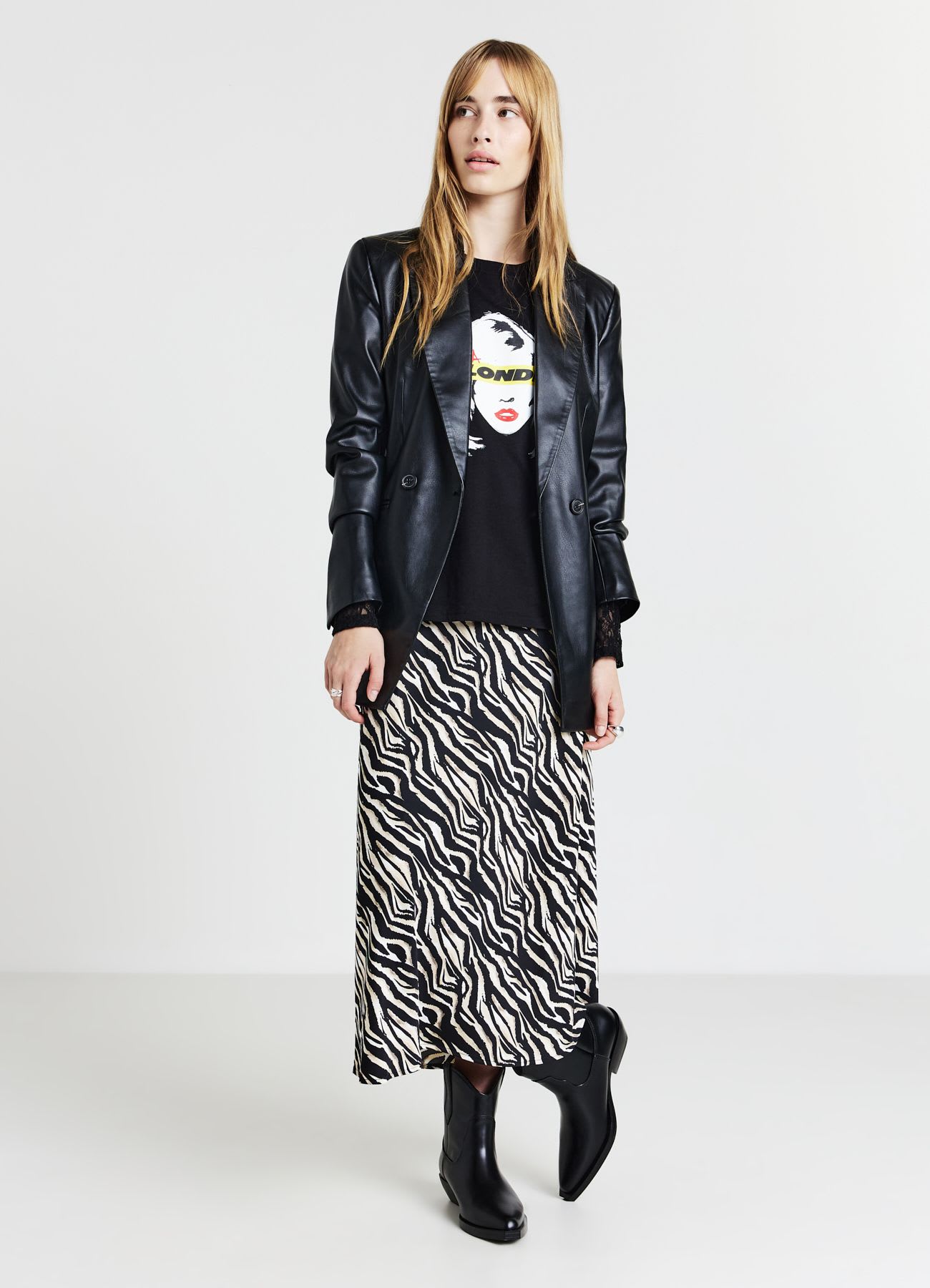 Gonna lunga fantasia animalier