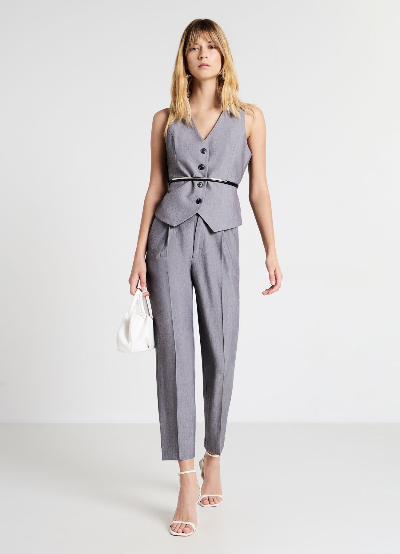 Gilet bottoni melange