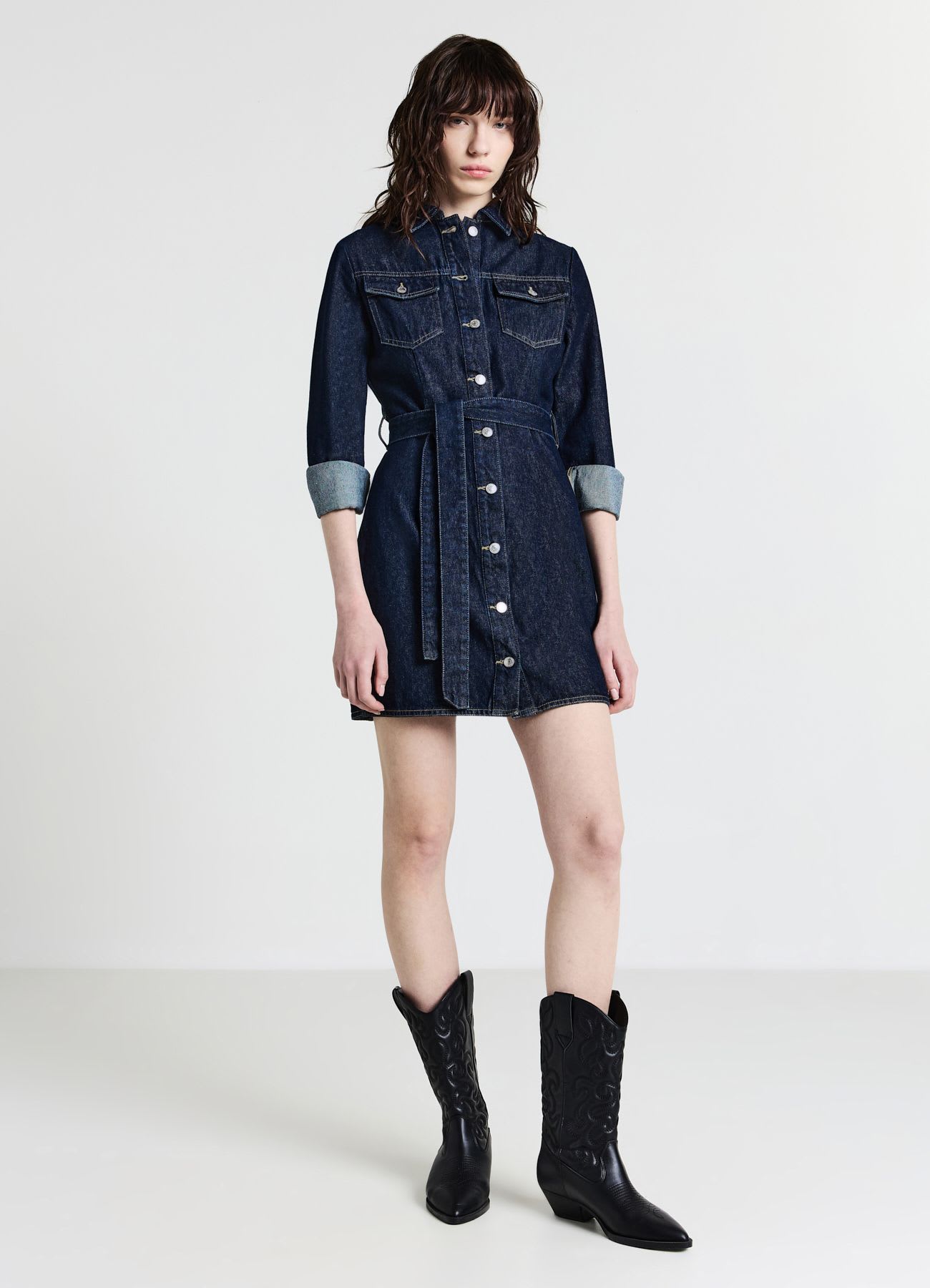 Vestito camicia in denim