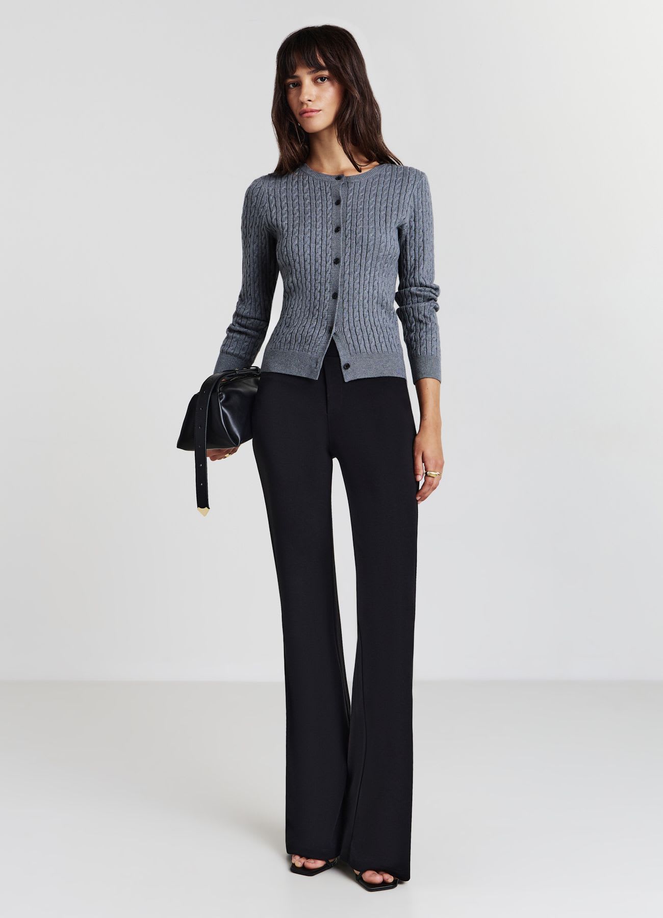 Cardigan con trecce