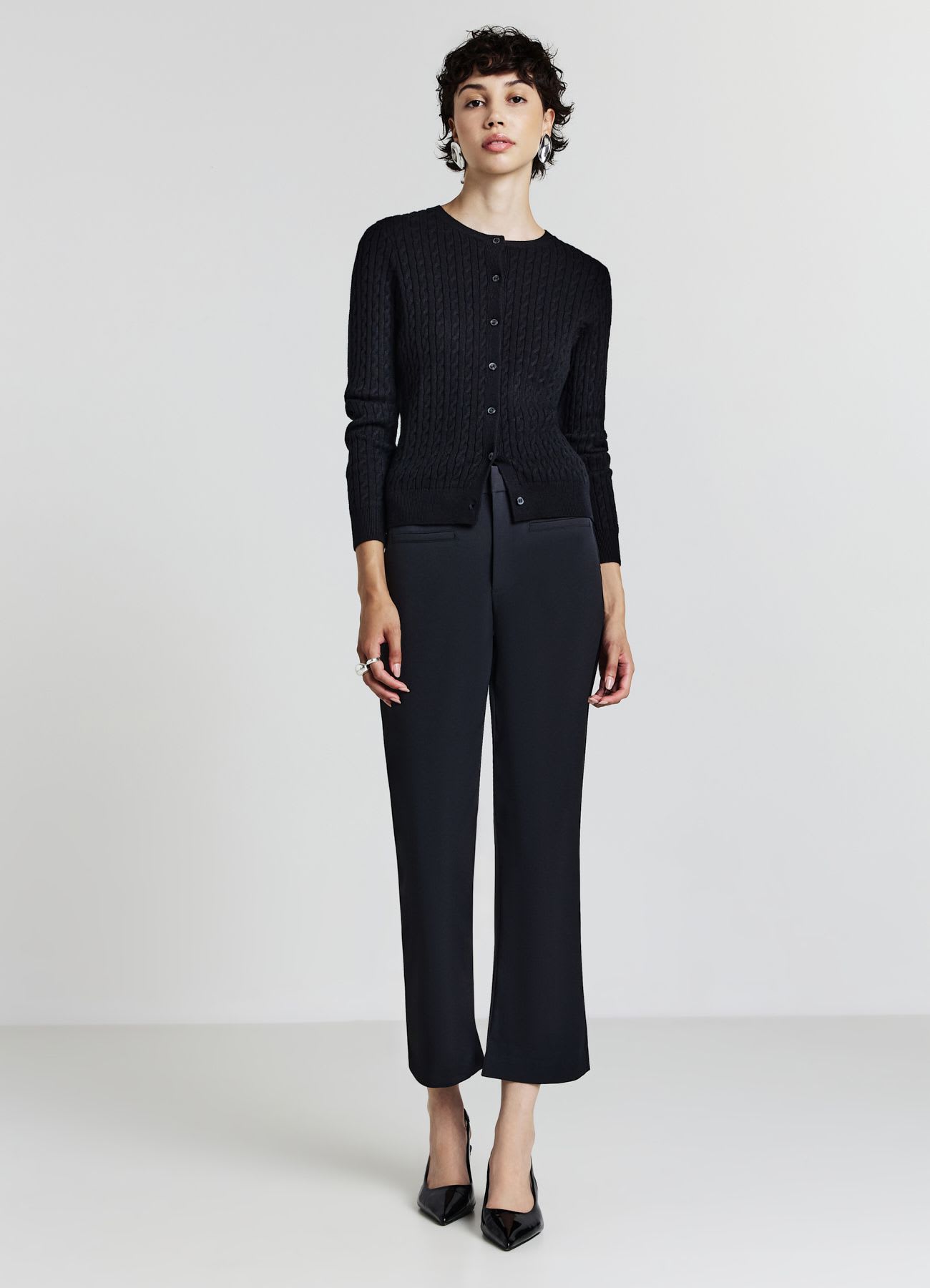 Cardigan con trecce