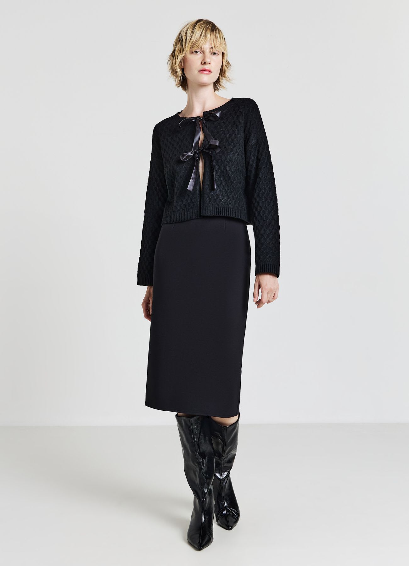 Cardigan con fiocchi