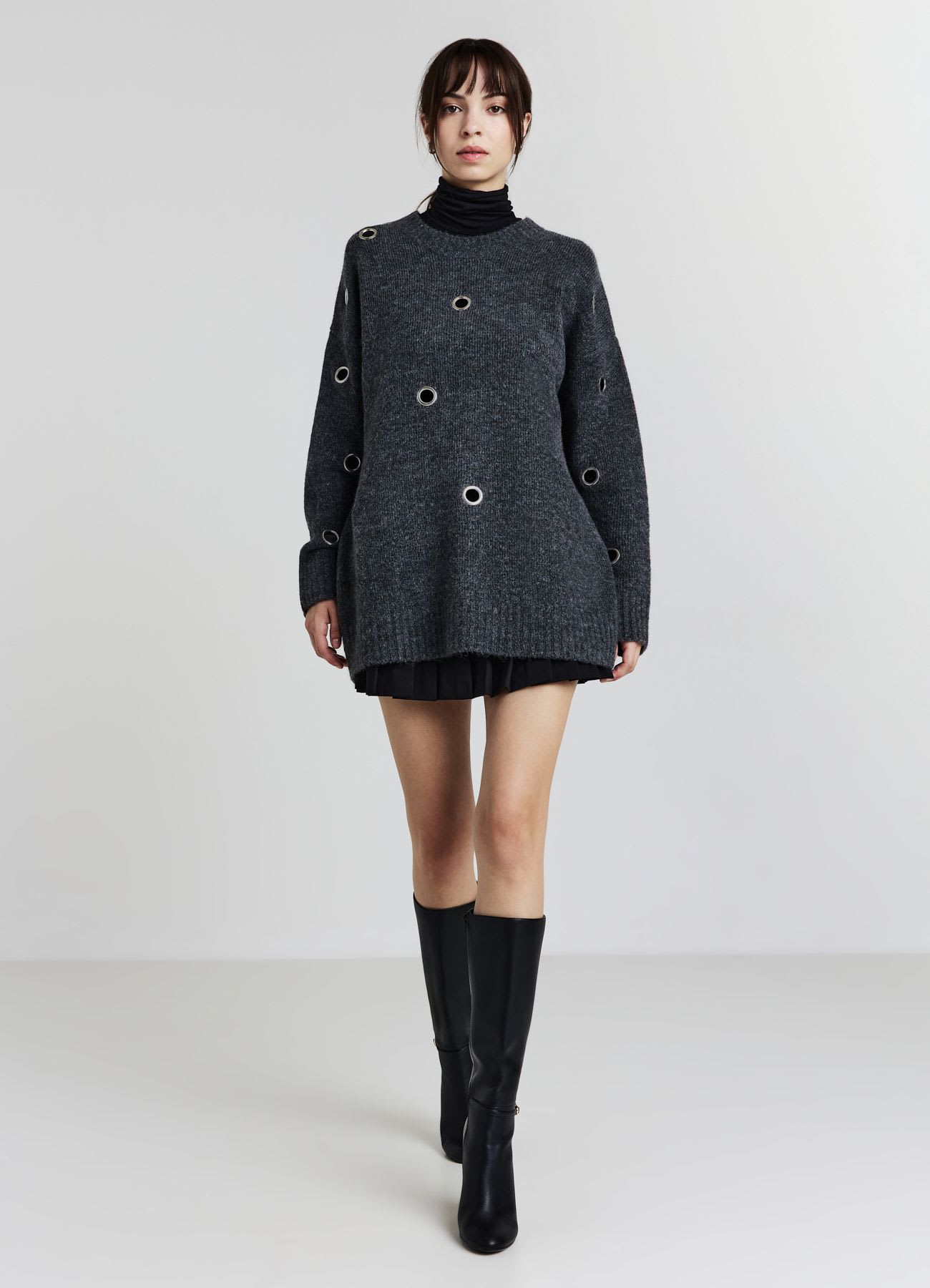 Maglia oversize con applicazioni