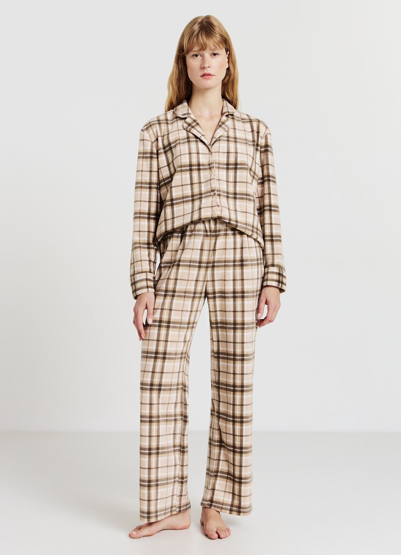 Camicia in pile fantasia
