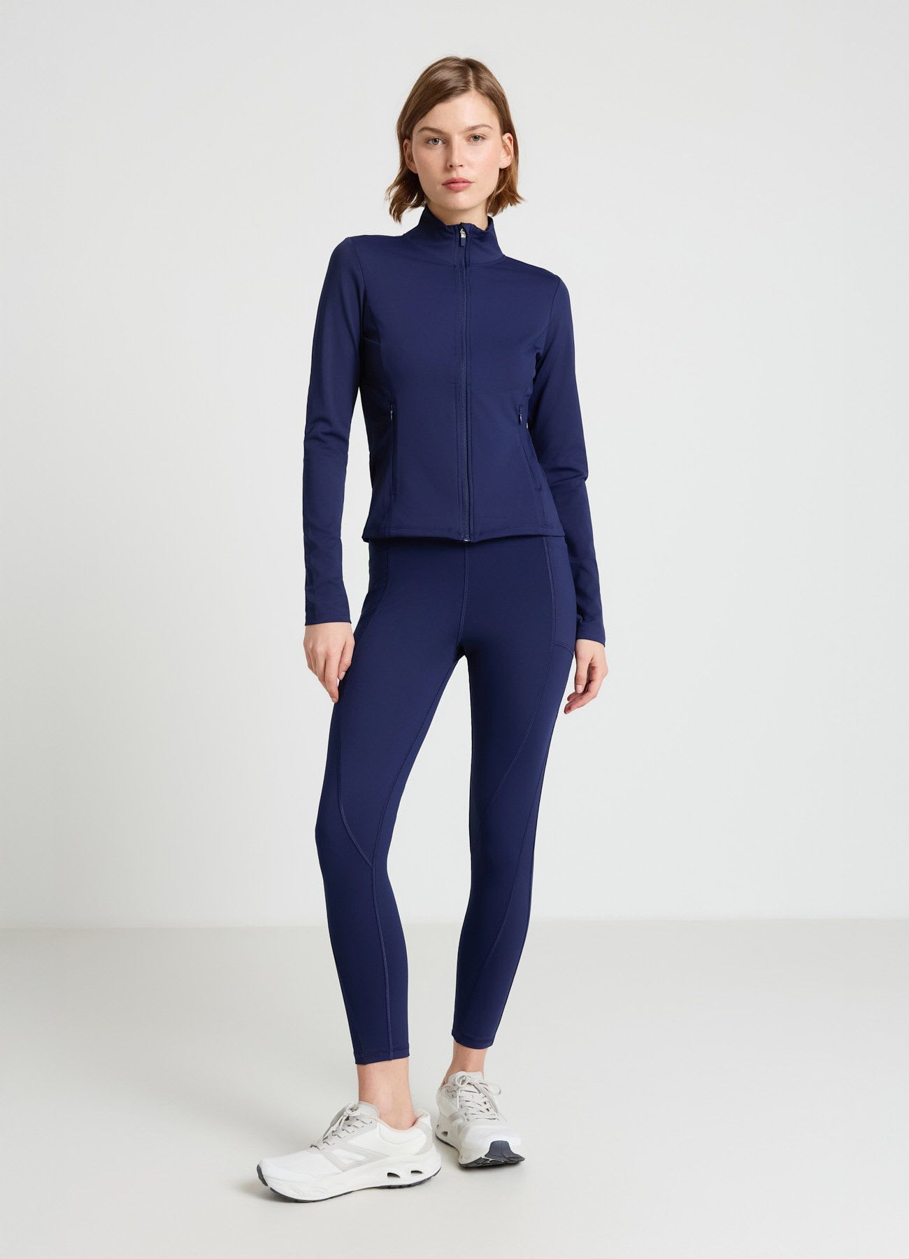 Felpa sportiva aderente con zip