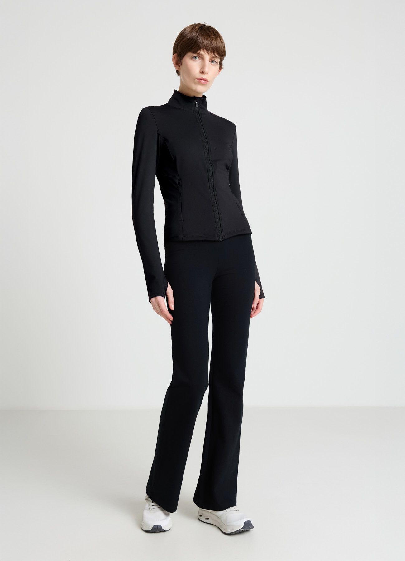 Leggings flare a tinta unita