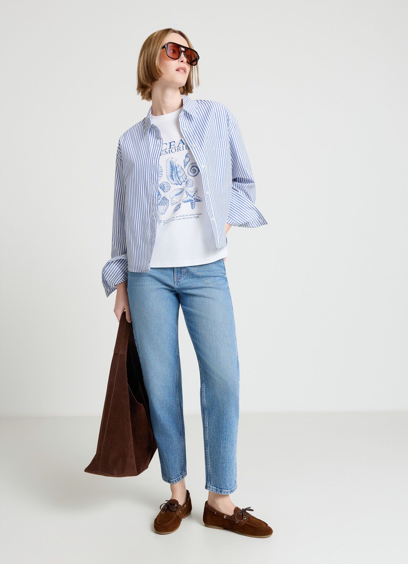 Jeans mom fit a cinque tasche