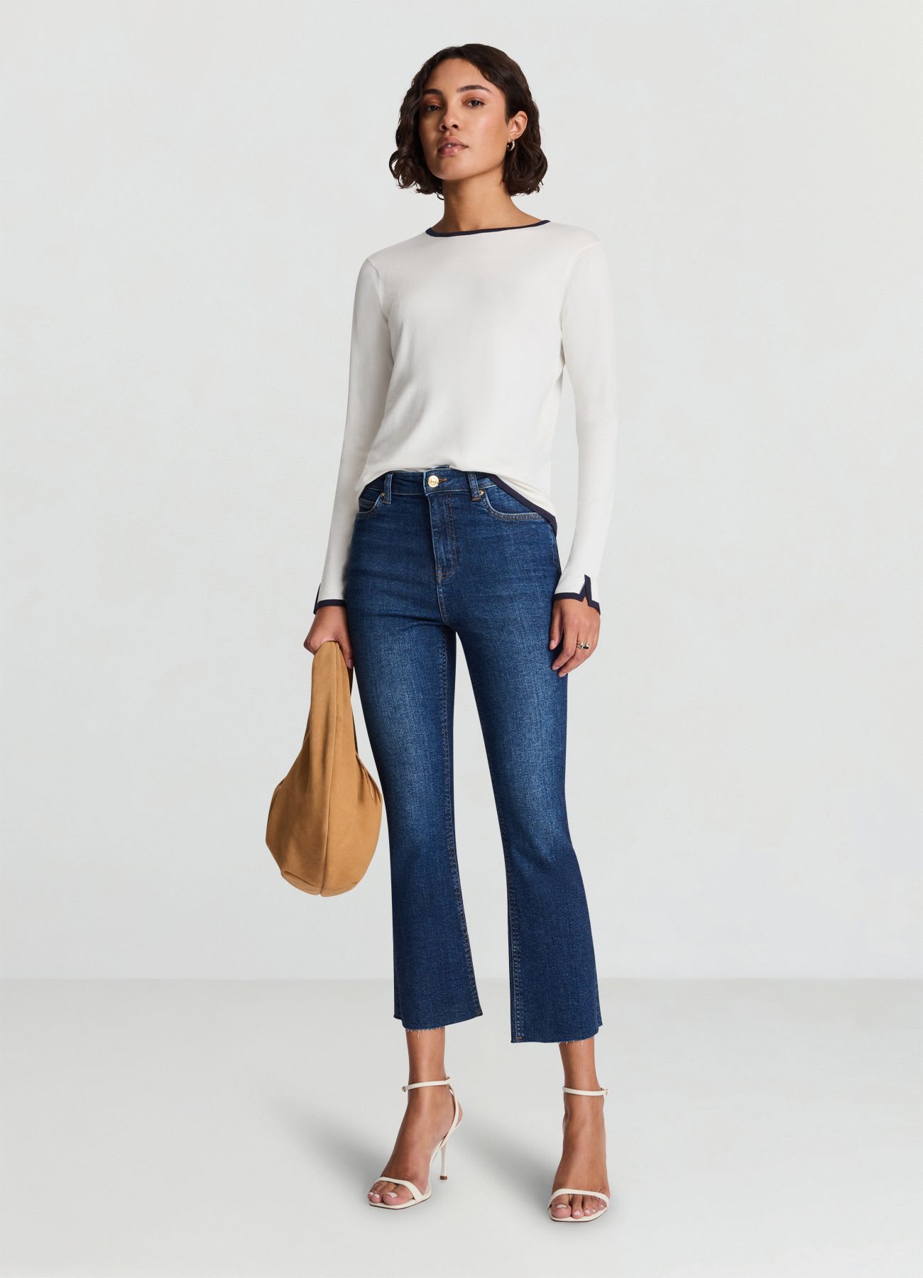 Jeans cropped flare