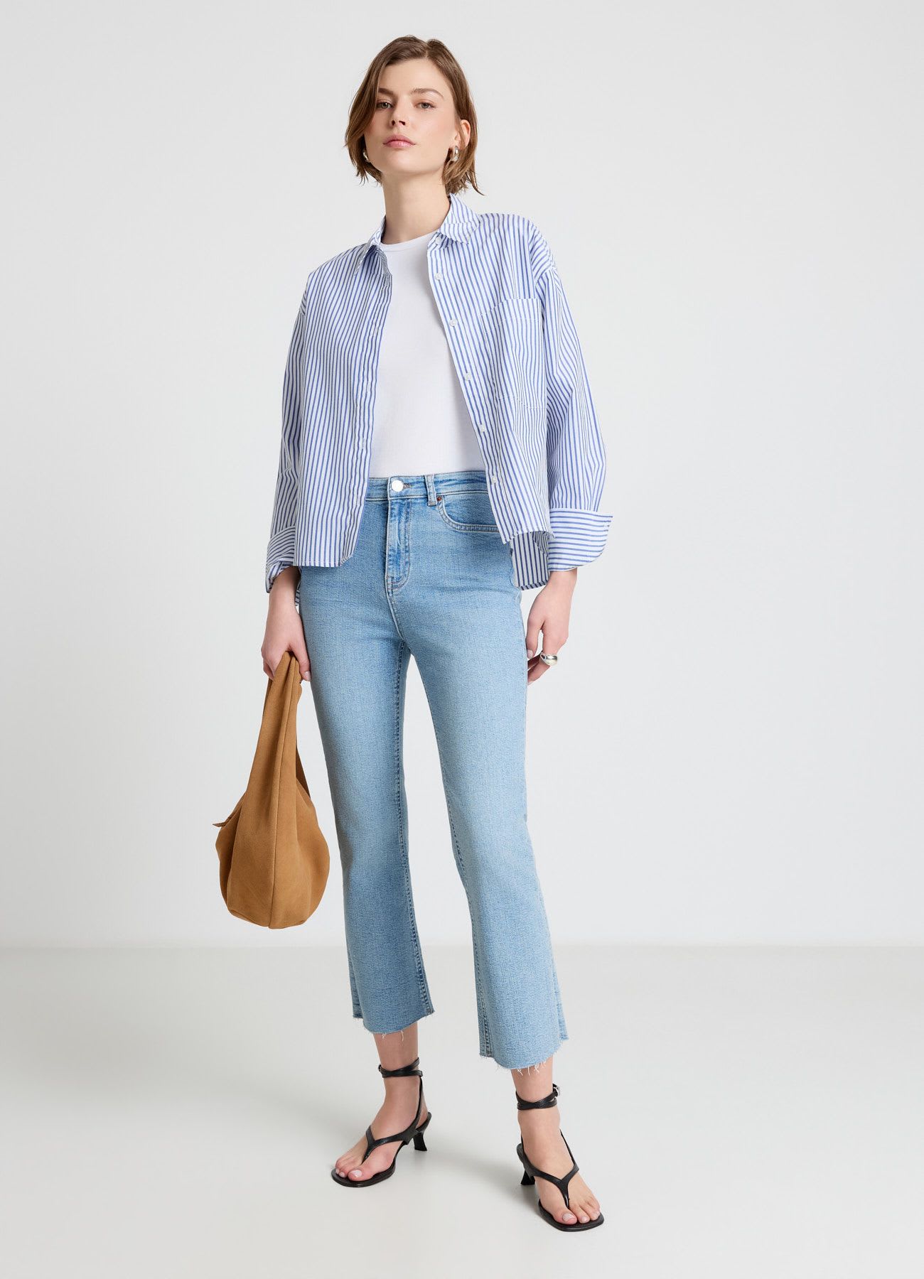 Jeans cropped flare