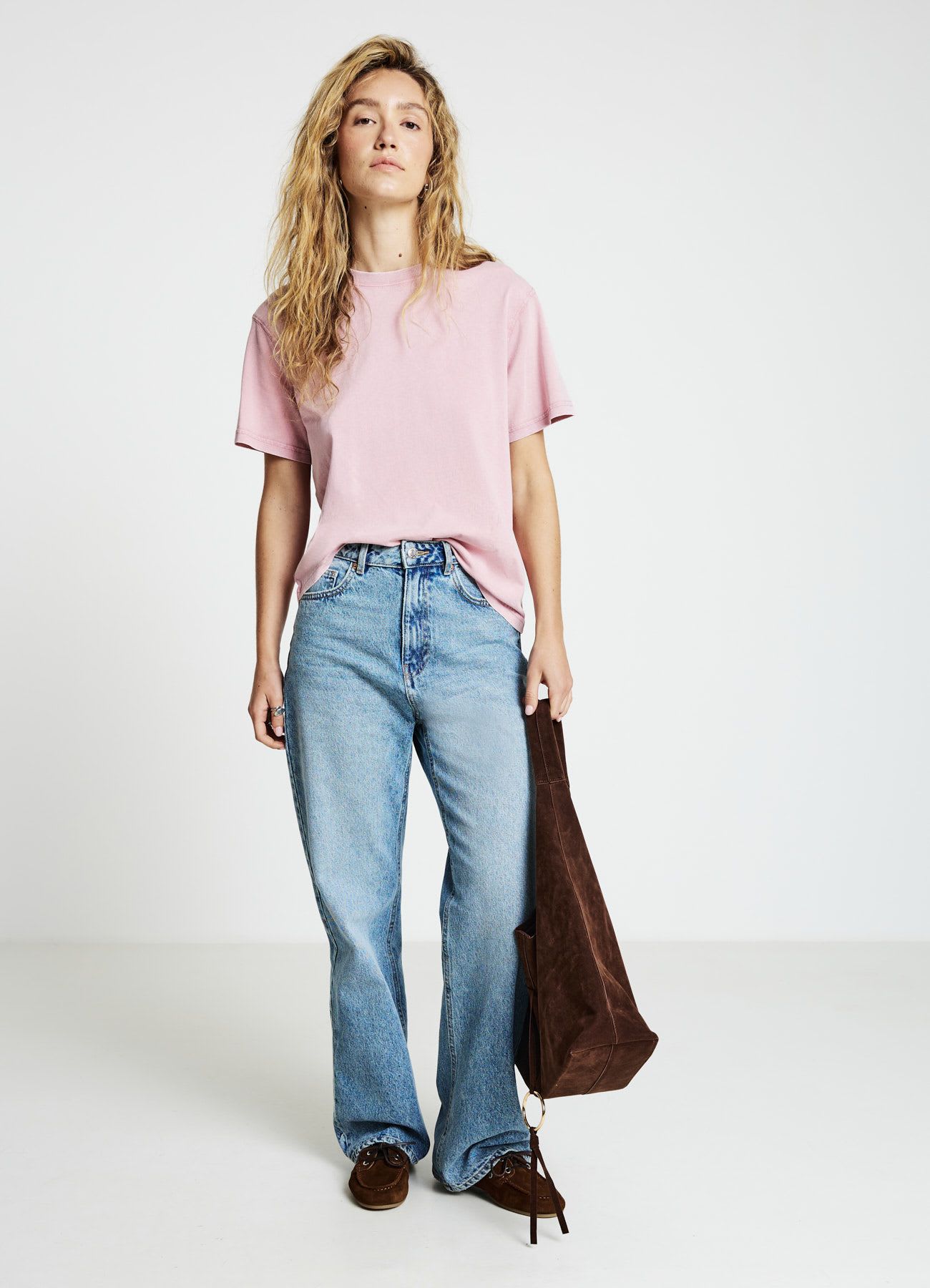 Jeans wide leg vita alta